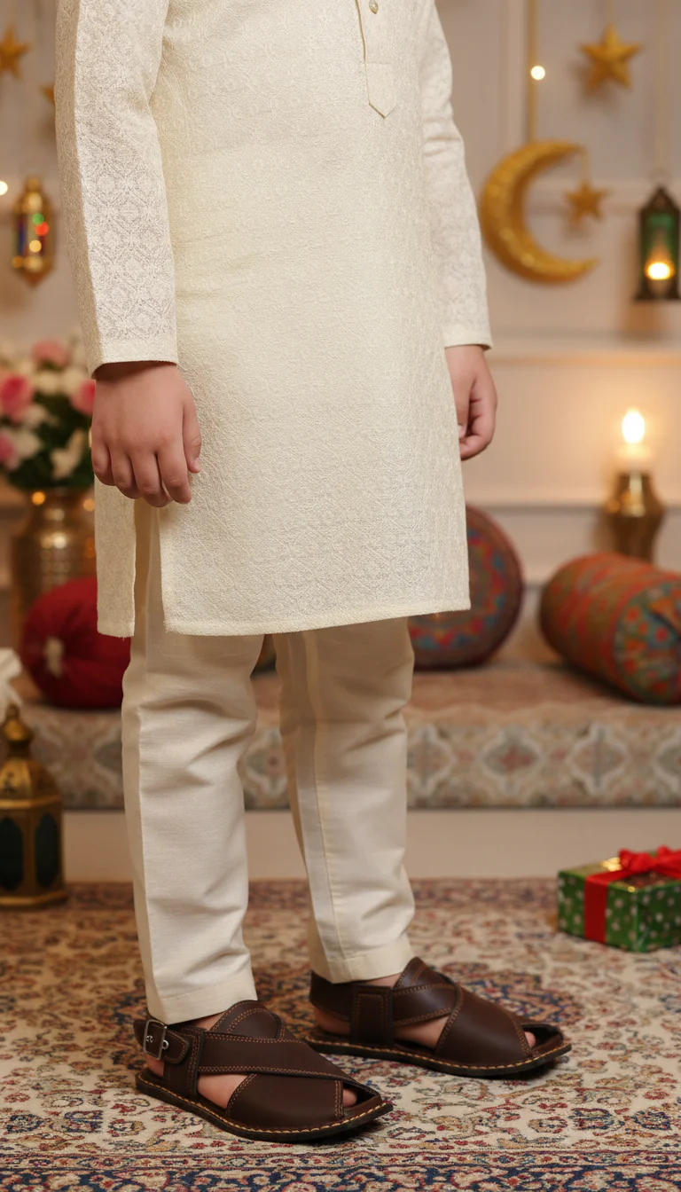 Boys Coffee Peshawari Chappal KD2652