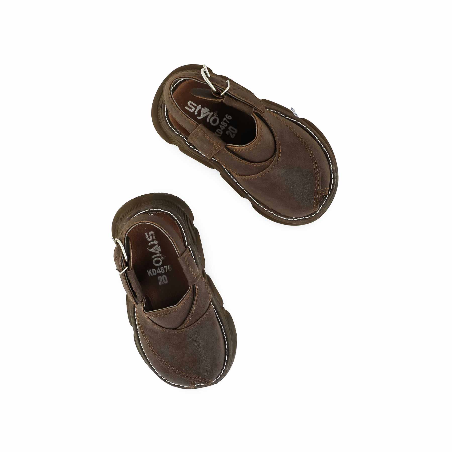 Boys Coffee Peshawari Chappal KD4876 - Image 5