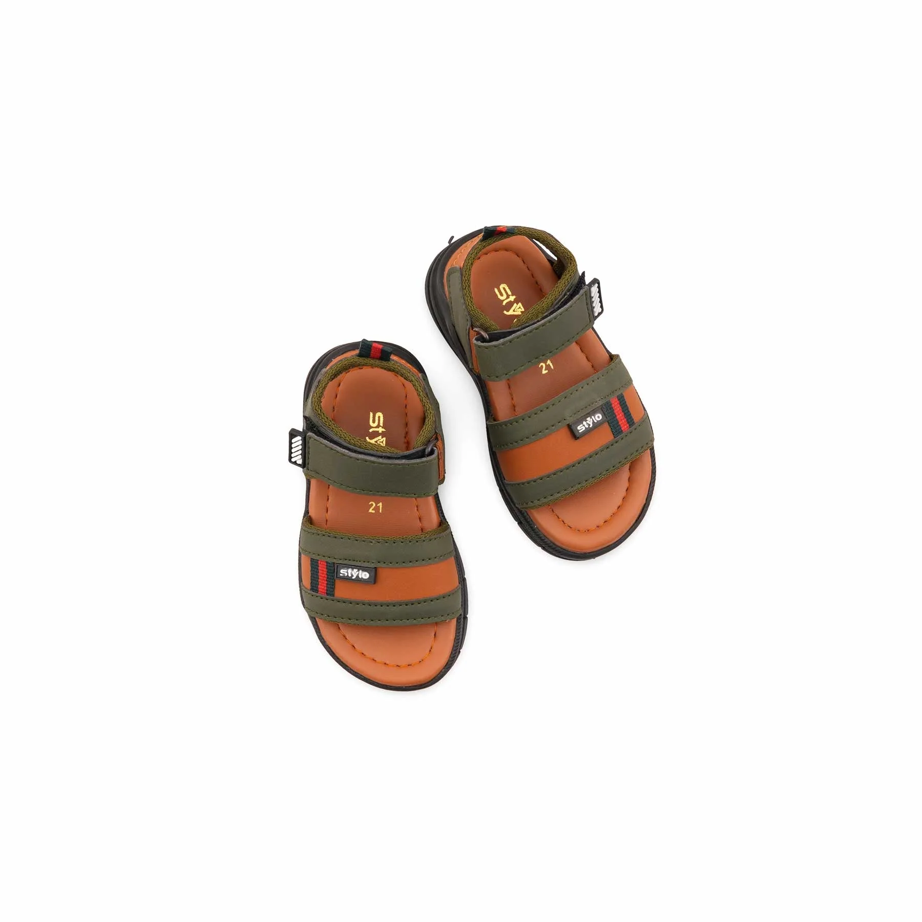 Boys Green Casual Sandal KD4939 - Image 5