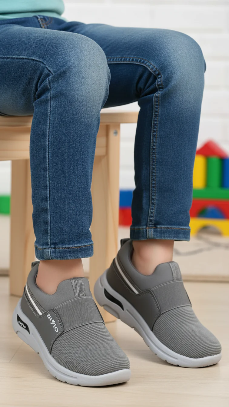 Boys Grey Casual Canvas KD2326