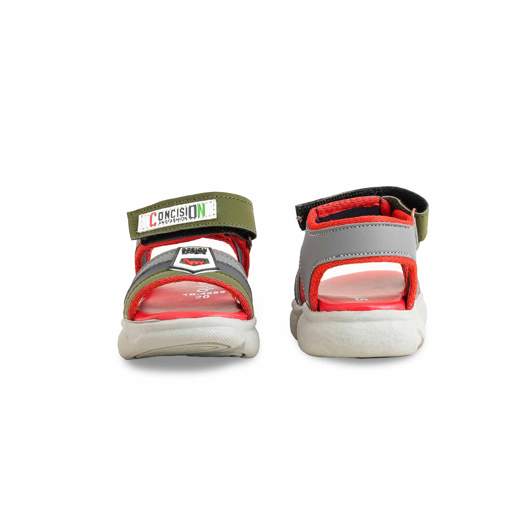 Boys Grey Casual Sandal KD4889 - Image 4