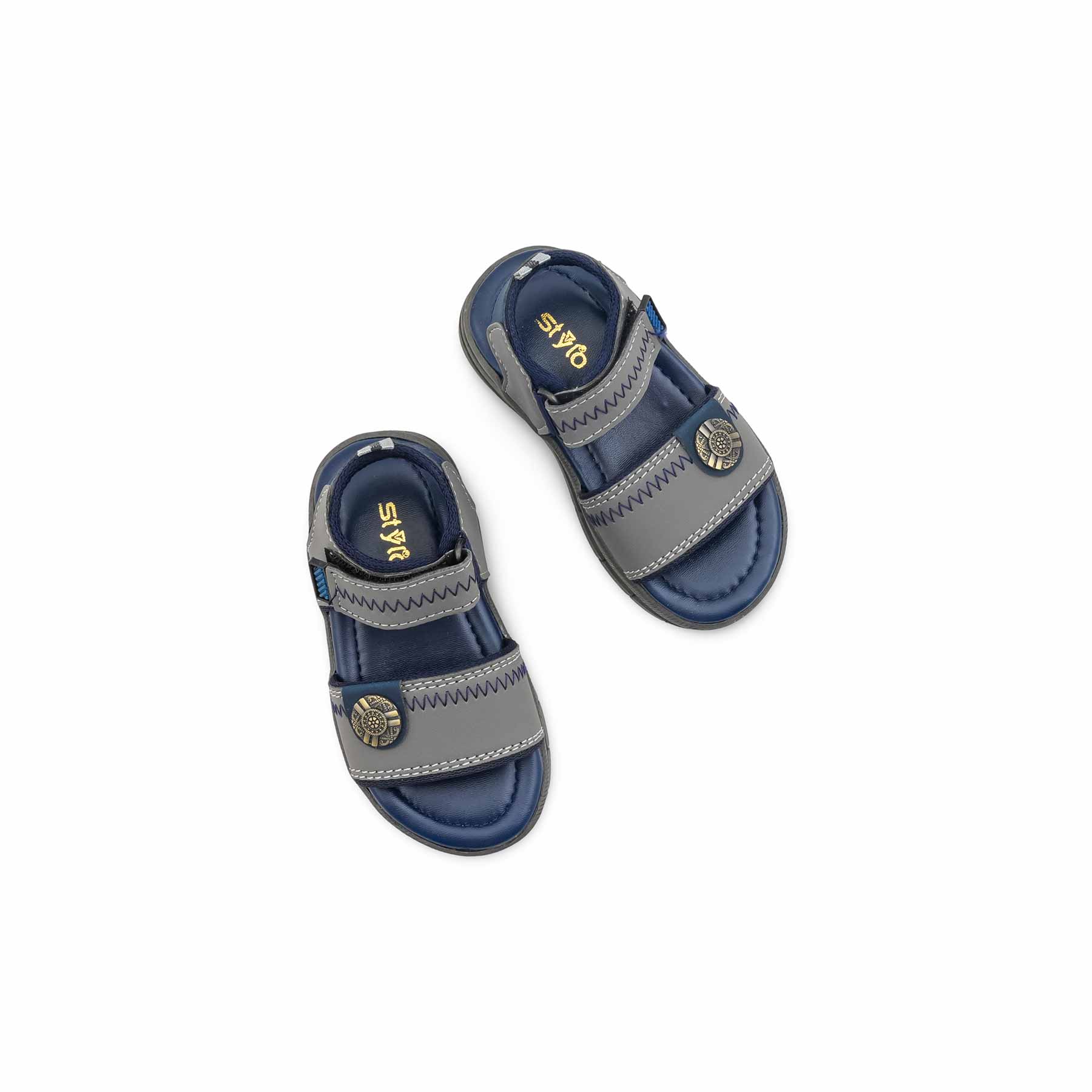 Boys Grey Casual Sandal KD4936 - Image 5