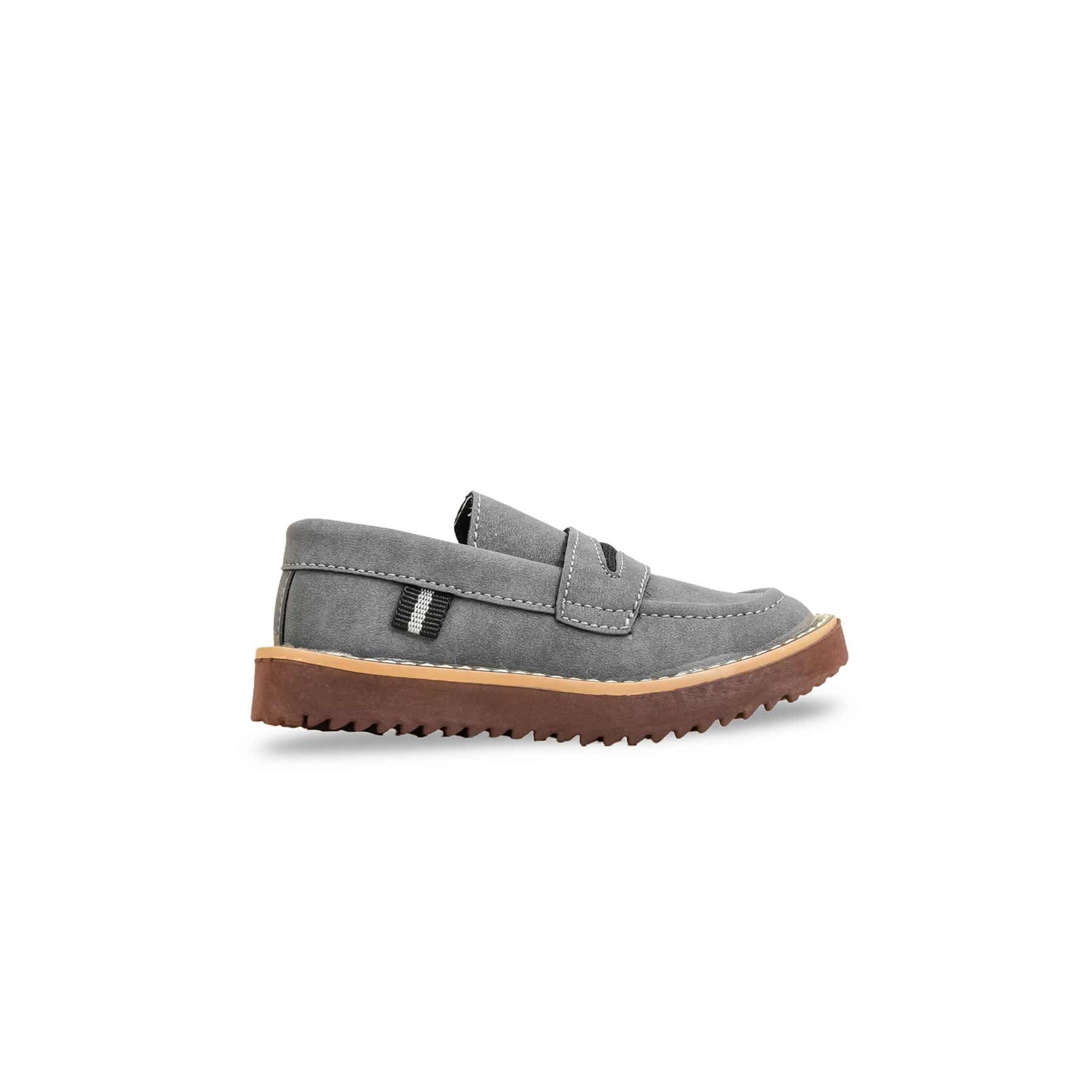Boys Grey Formal Moccasin KD2604 - Image 2