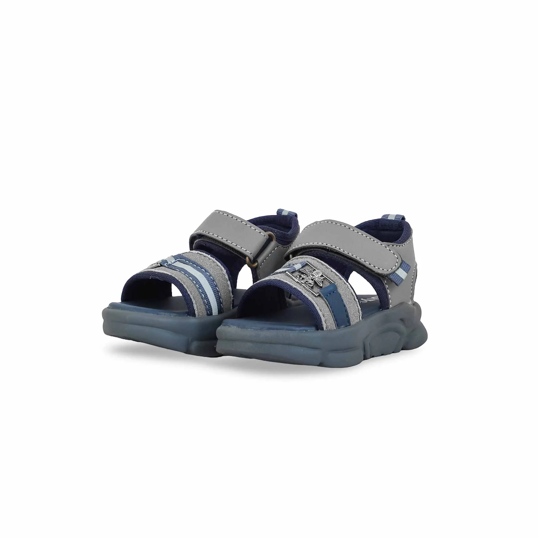 Boys Grey Formal Sandal KD4782 - Image 3