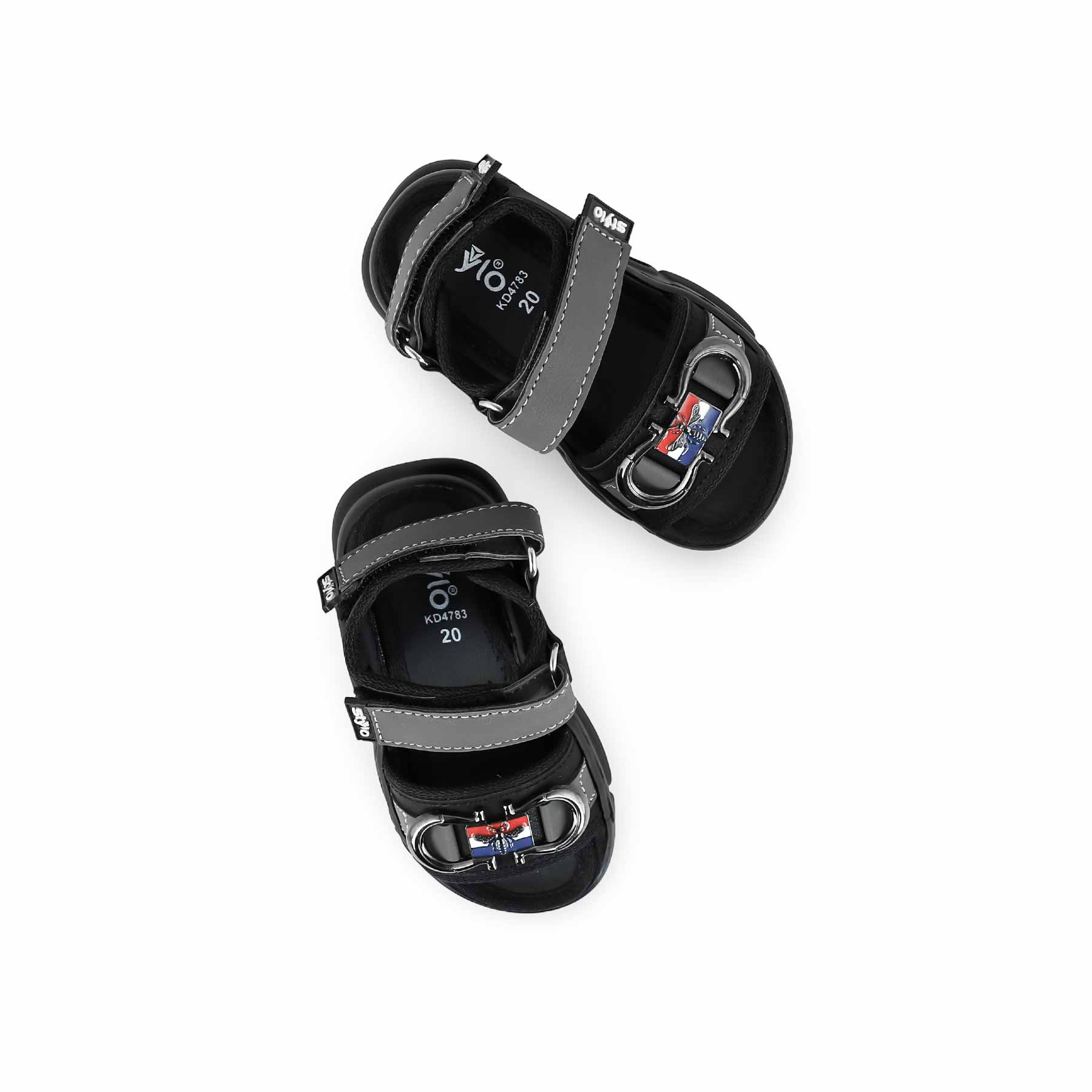 Boys Grey Formal Sandal KD4783 - Image 5