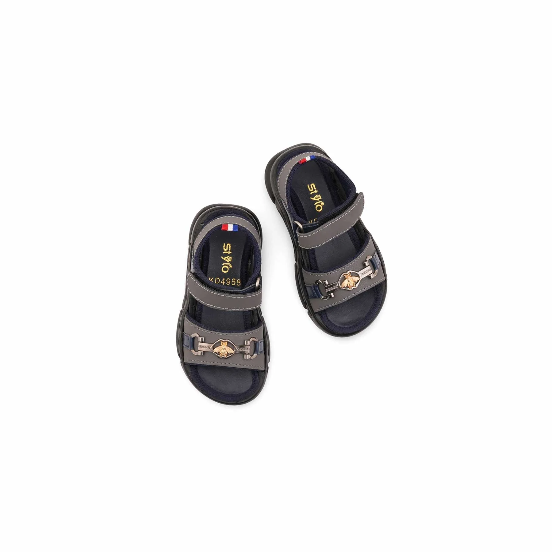 Boys Grey Formal Sandal KD4968 - Image 5