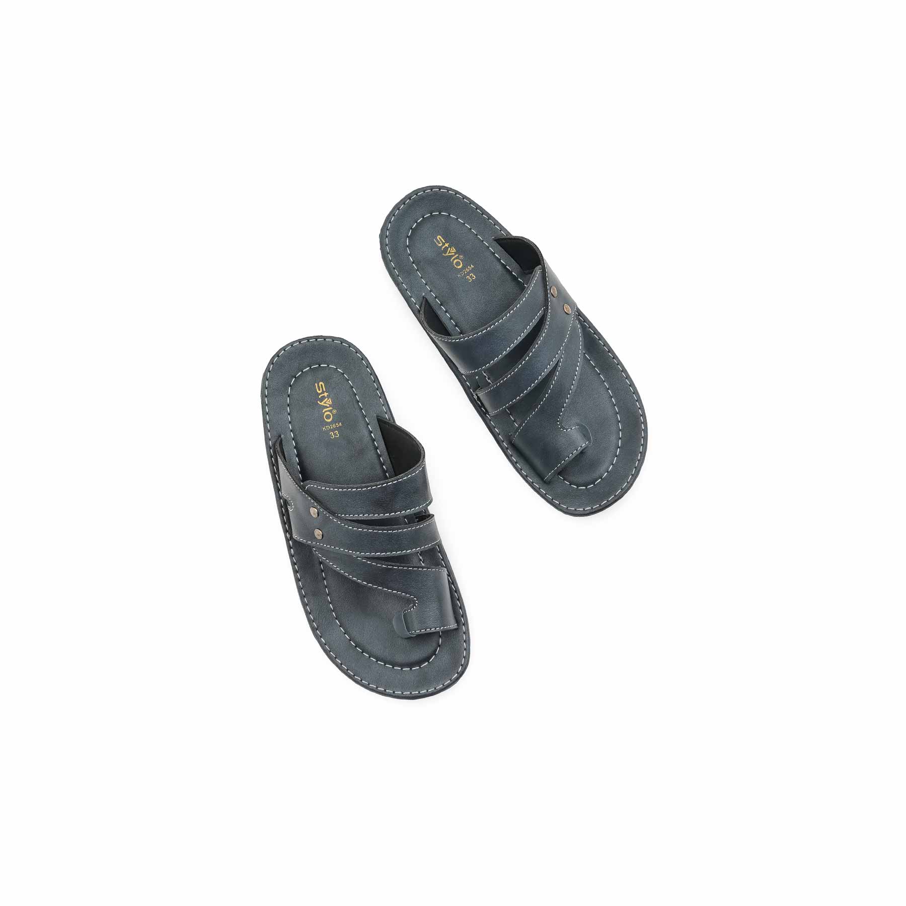 Boys Grey Formal Slipper KD2654 - Image 5