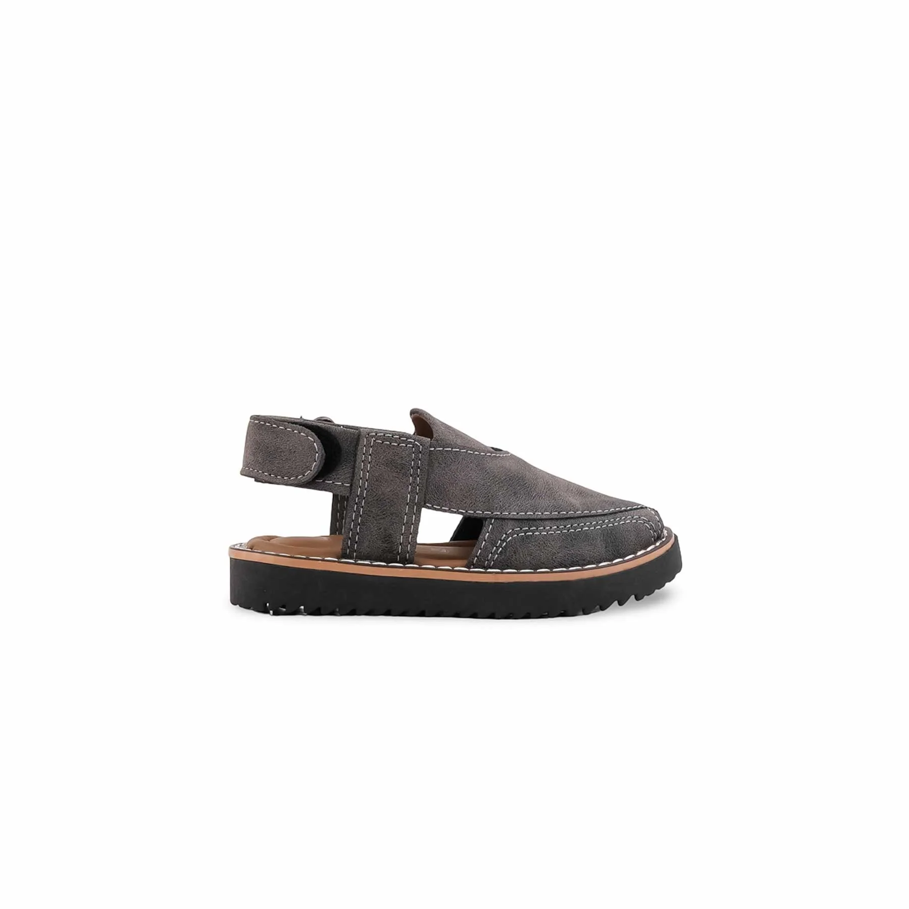 Boys Grey Peshawari Chappal KD2734 - Image 2