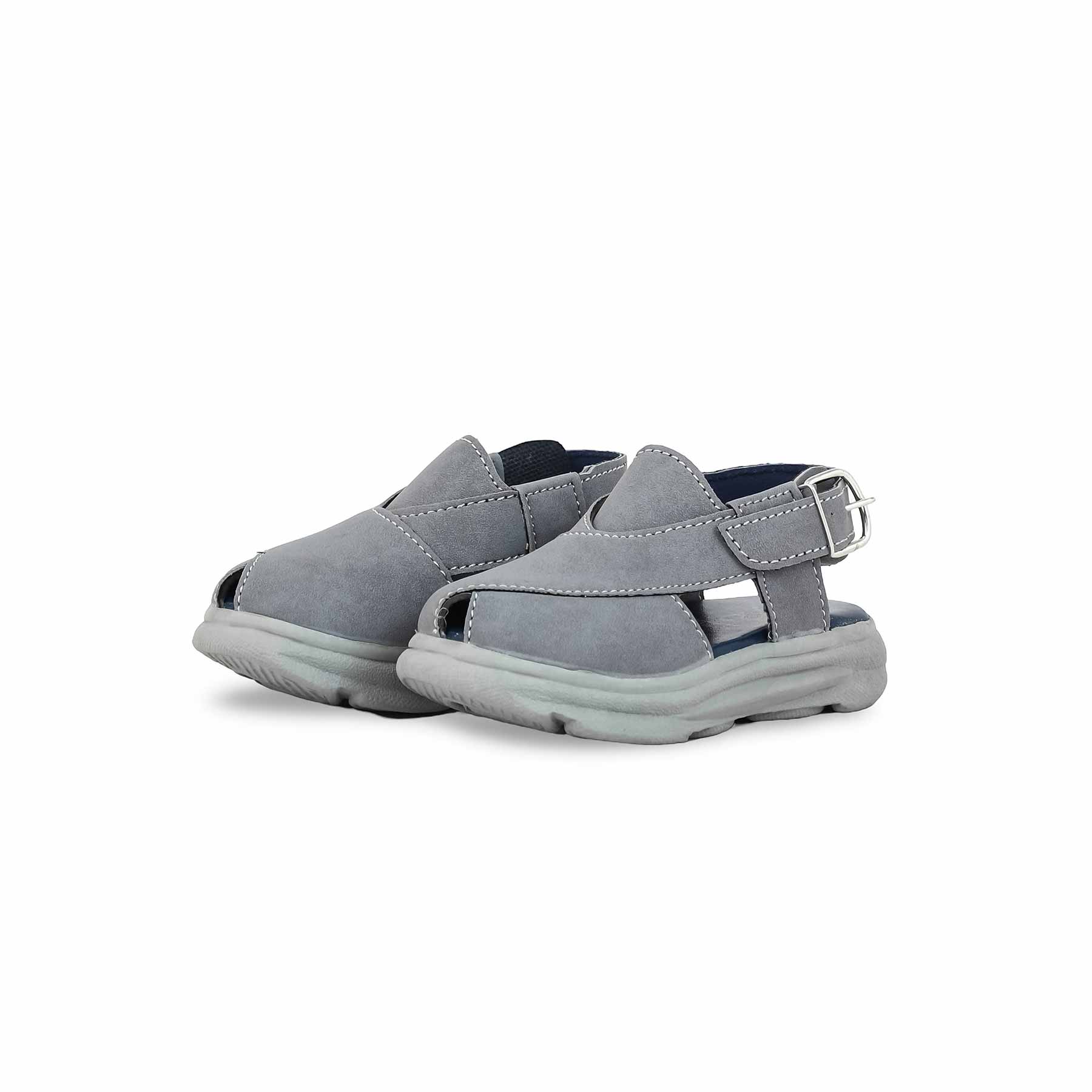 Boys Grey Peshawari Chappal KD4737 - Image 3