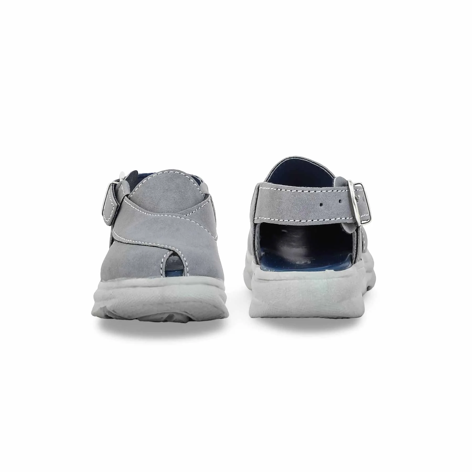 Boys Grey Peshawari Chappal KD4737 - Image 4
