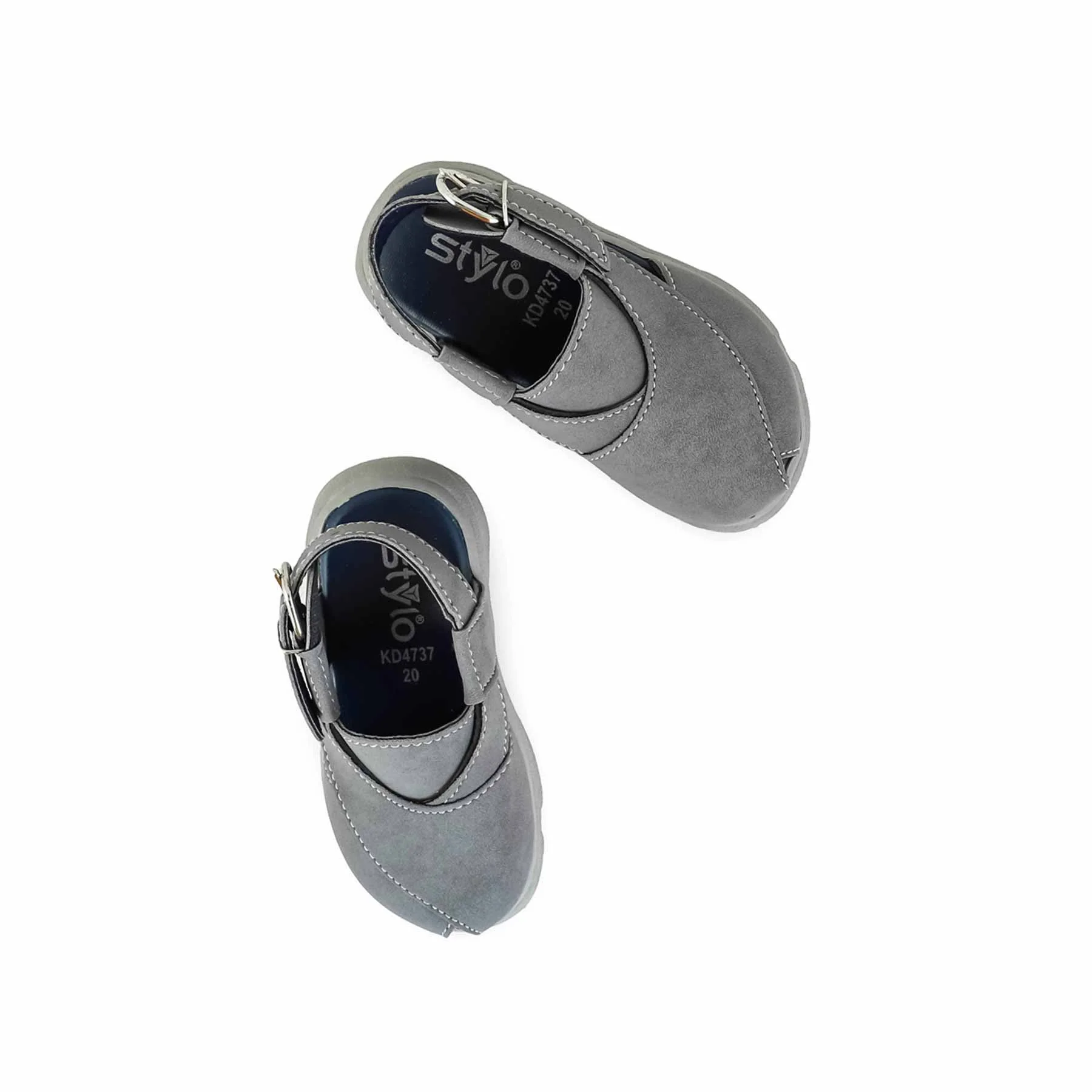 Boys Grey Peshawari Chappal KD4737 - Image 5