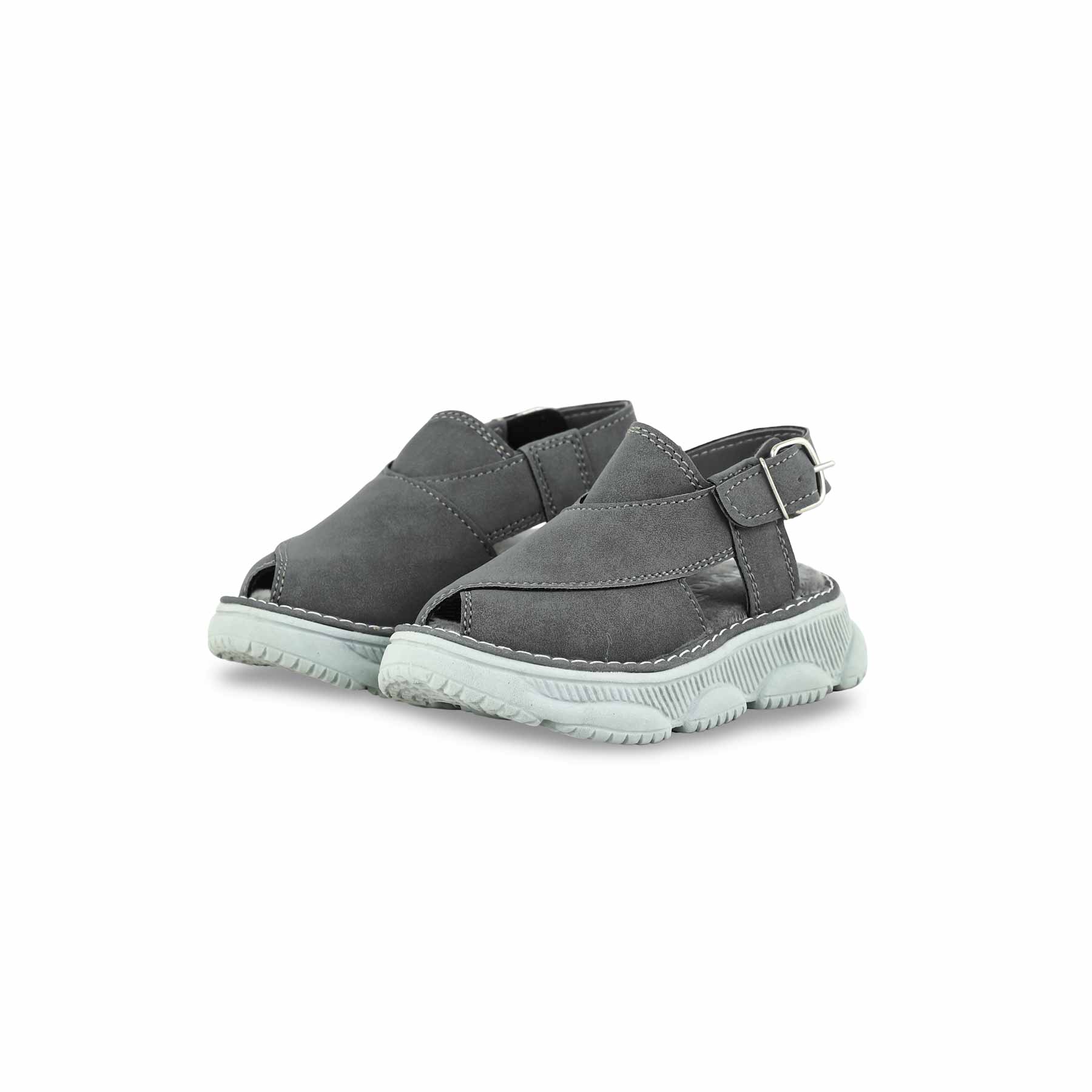 Boys Grey Peshawari Chappal KD4876 - Image 2