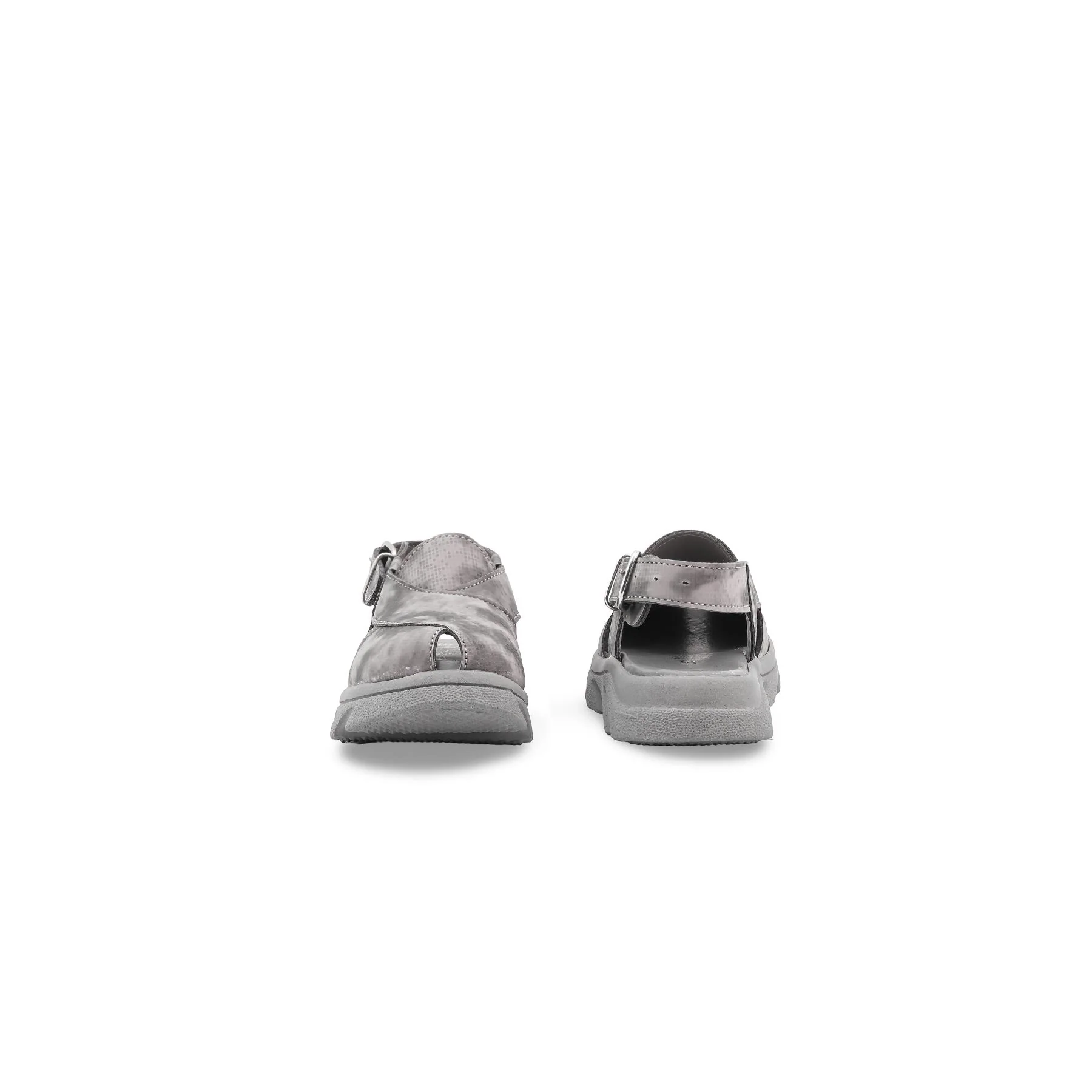 Boys Grey Peshawari Chappal KD4960 - Image 4