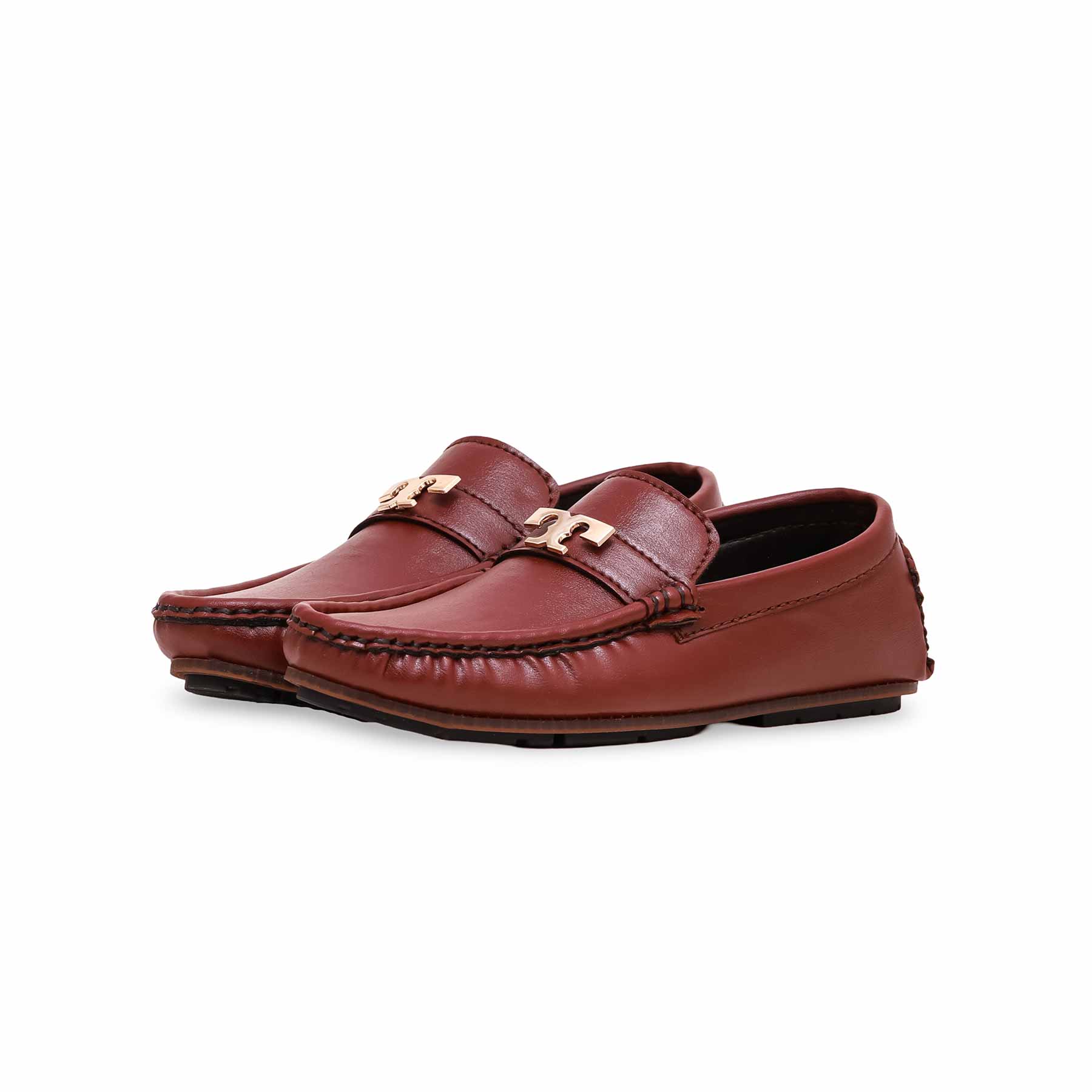 Boys Maroon Formal Moccasin KD0829 - Image 3