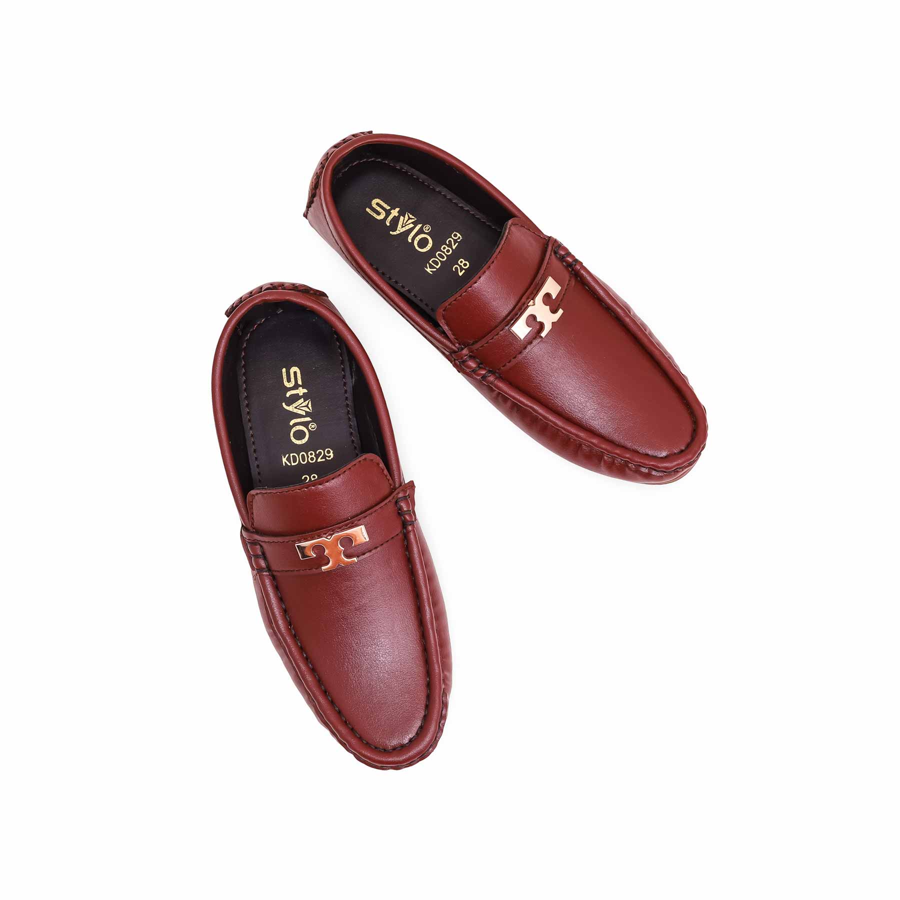 Boys Maroon Formal Moccasin KD0829 - Image 5