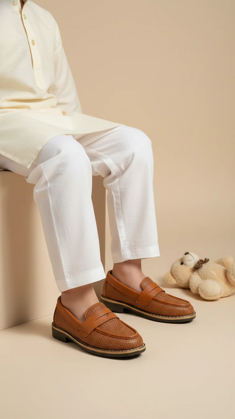 Boys Mustard Formal Moccasin KD2553