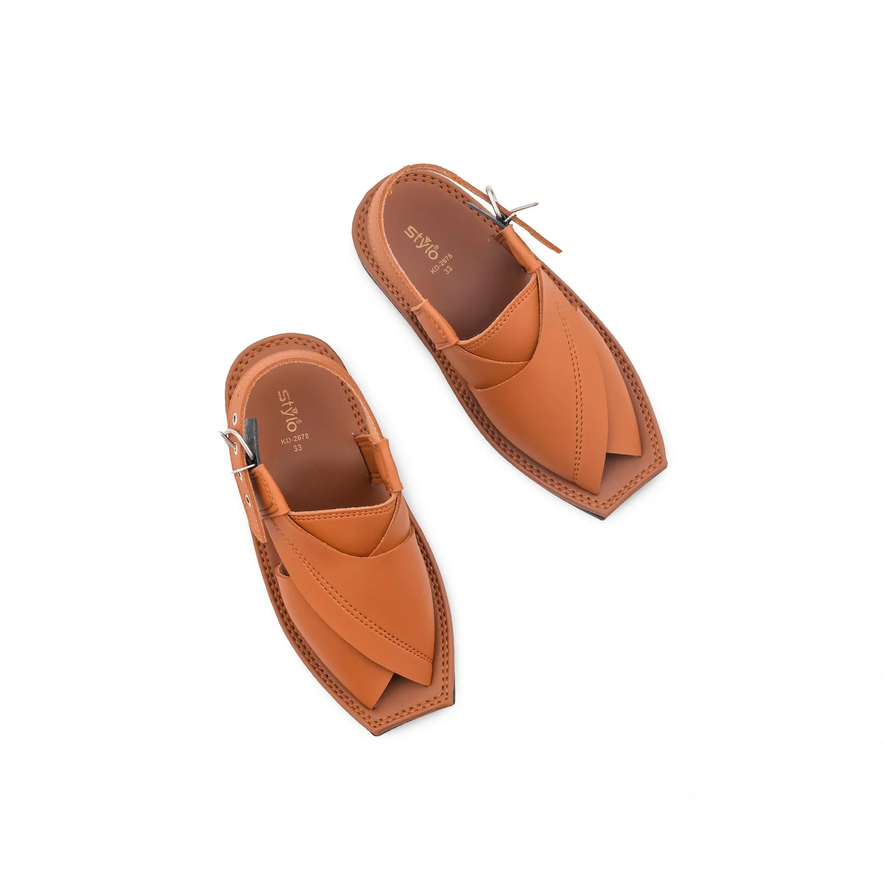 Boys Mustard Peshawari Chappal KD2678 - Image 5