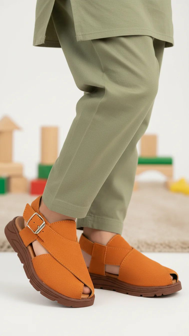 Boys Mustard Peshawari Chappal KD4840