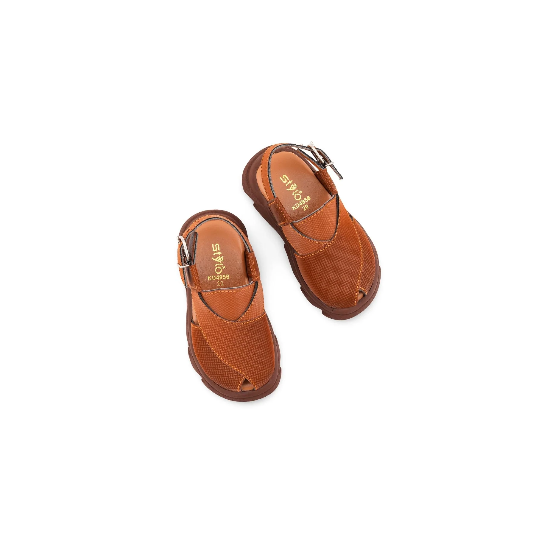 Boys Mustard Peshawari Chappal KD4956 - Image 5