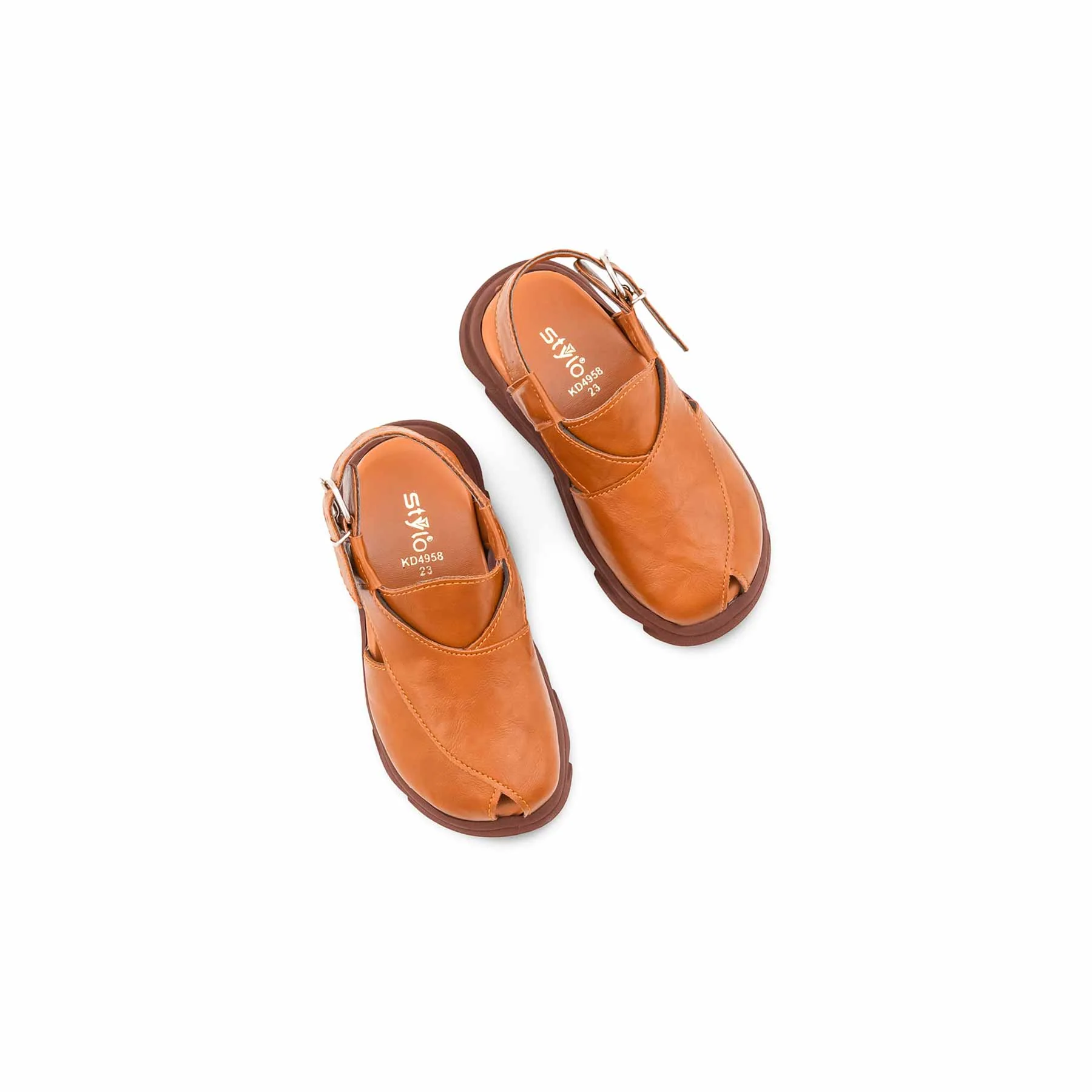 Boys Mustard Peshawari Chappal KD4958 - Image 5