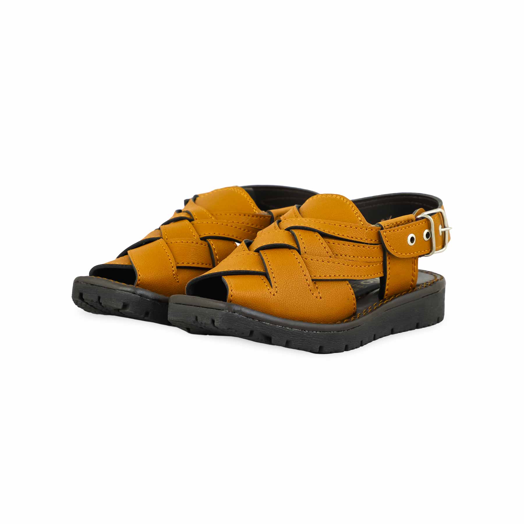 Boys Mustard Peshawari Chappal KD9934 - Image 2