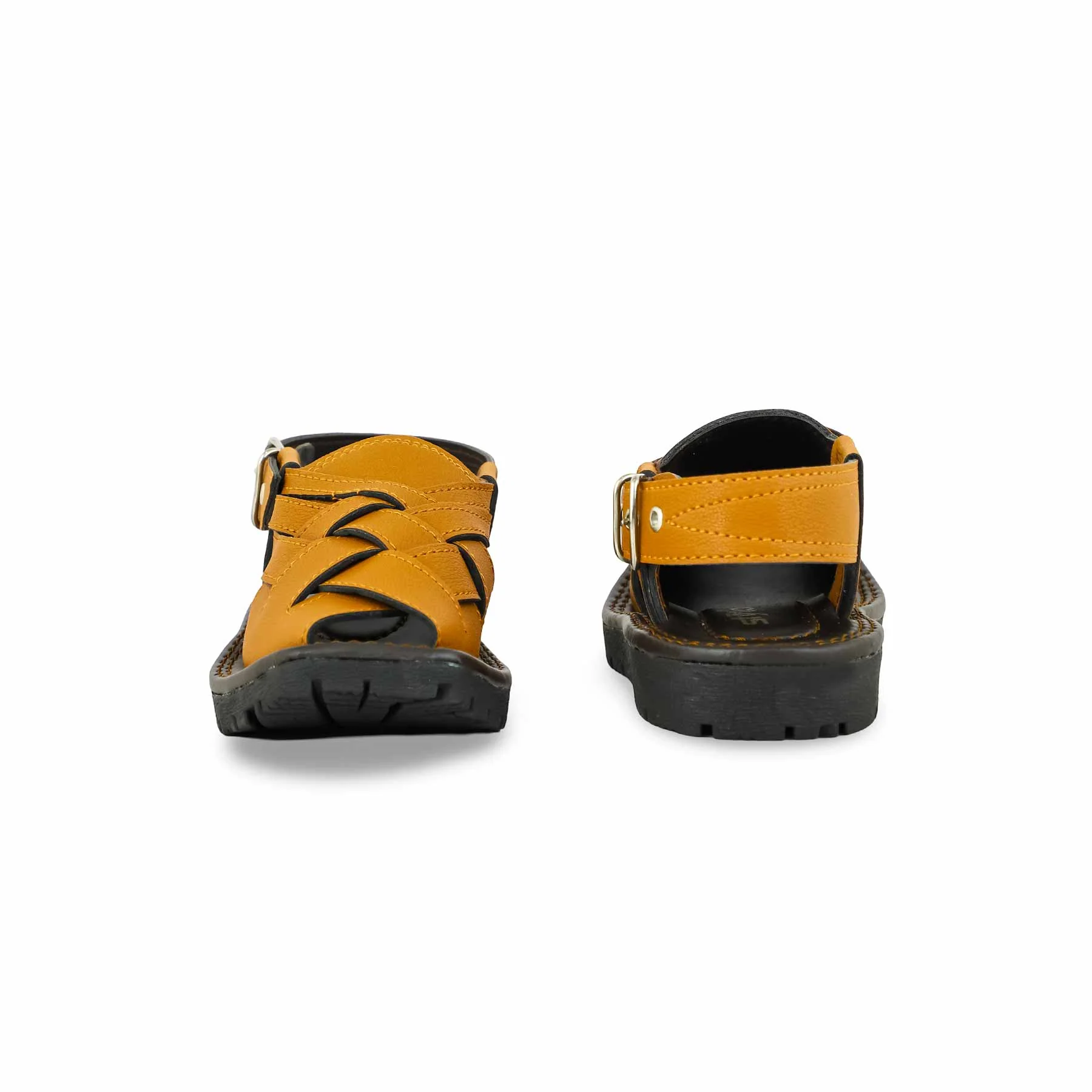 Boys Mustard Peshawari Chappal KD9934 - Image 3