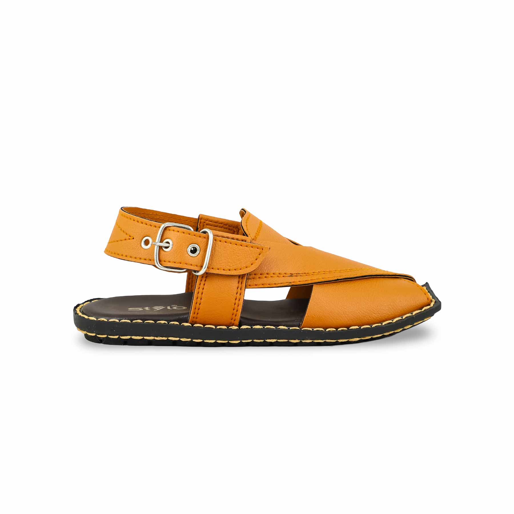 Boys Mustard Peshawari Chappal KD9935 - Image 2