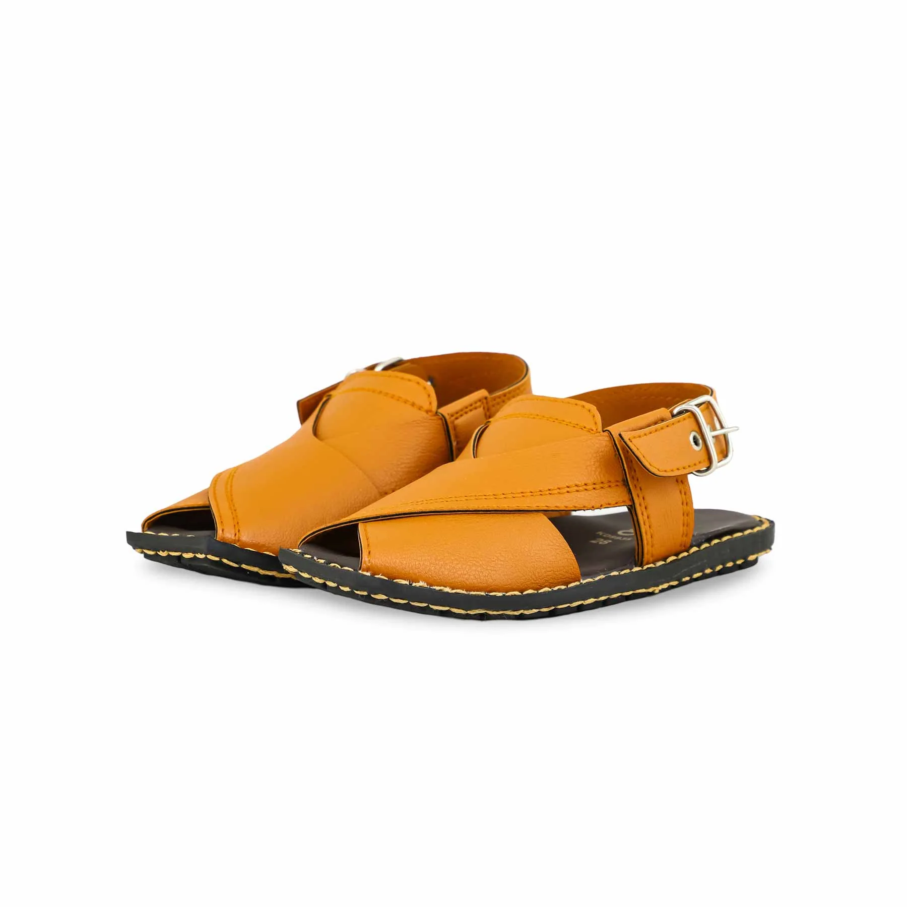 Boys Mustard Peshawari Chappal KD9935 - Image 3