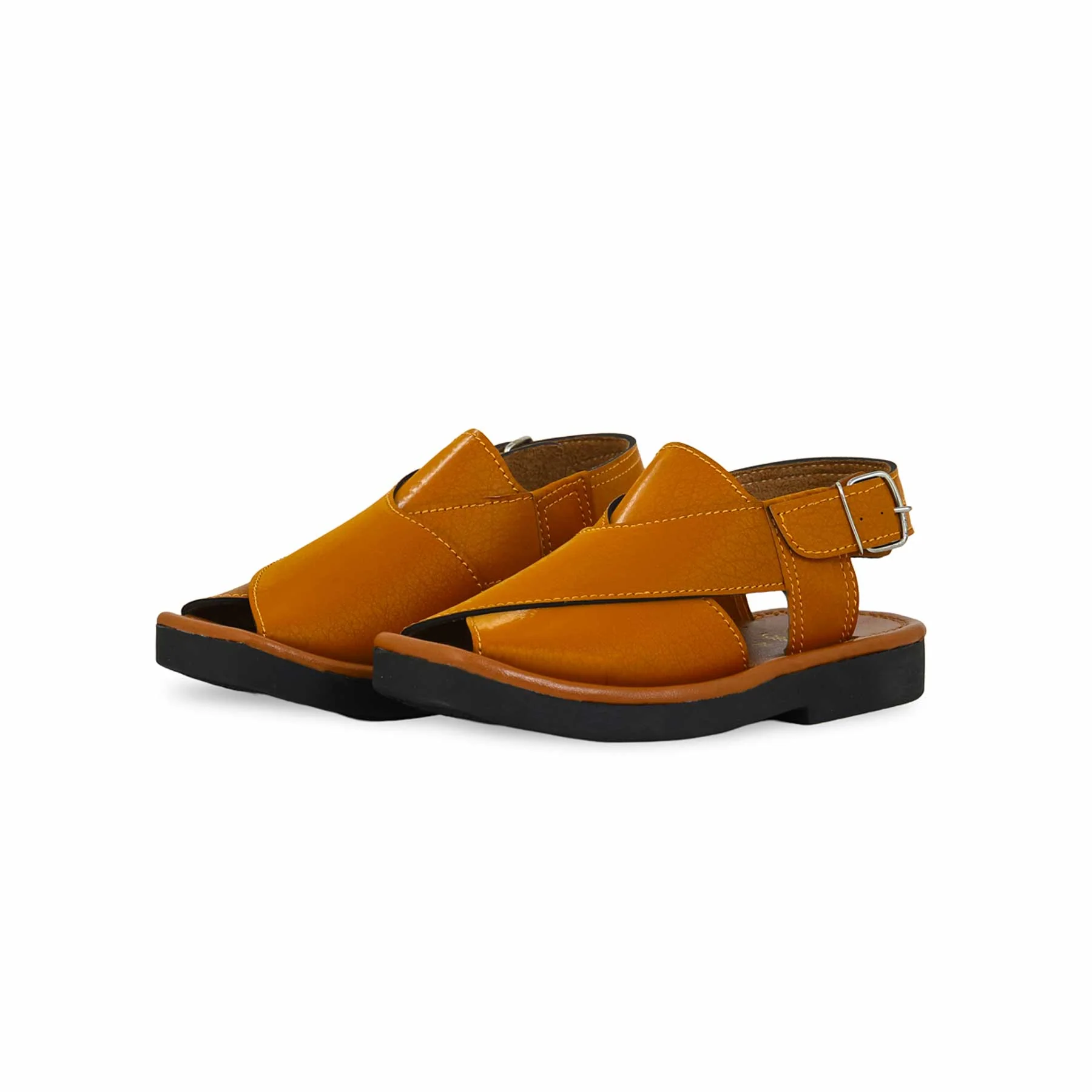 Boys Mustard Peshawari Chappal KD9937 - Image 3