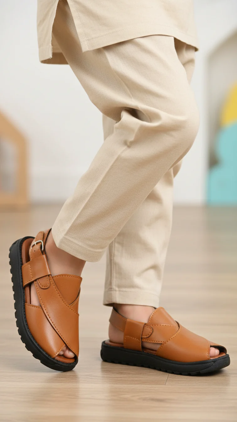 Boys Mustard Peshawari Chappal KD9993