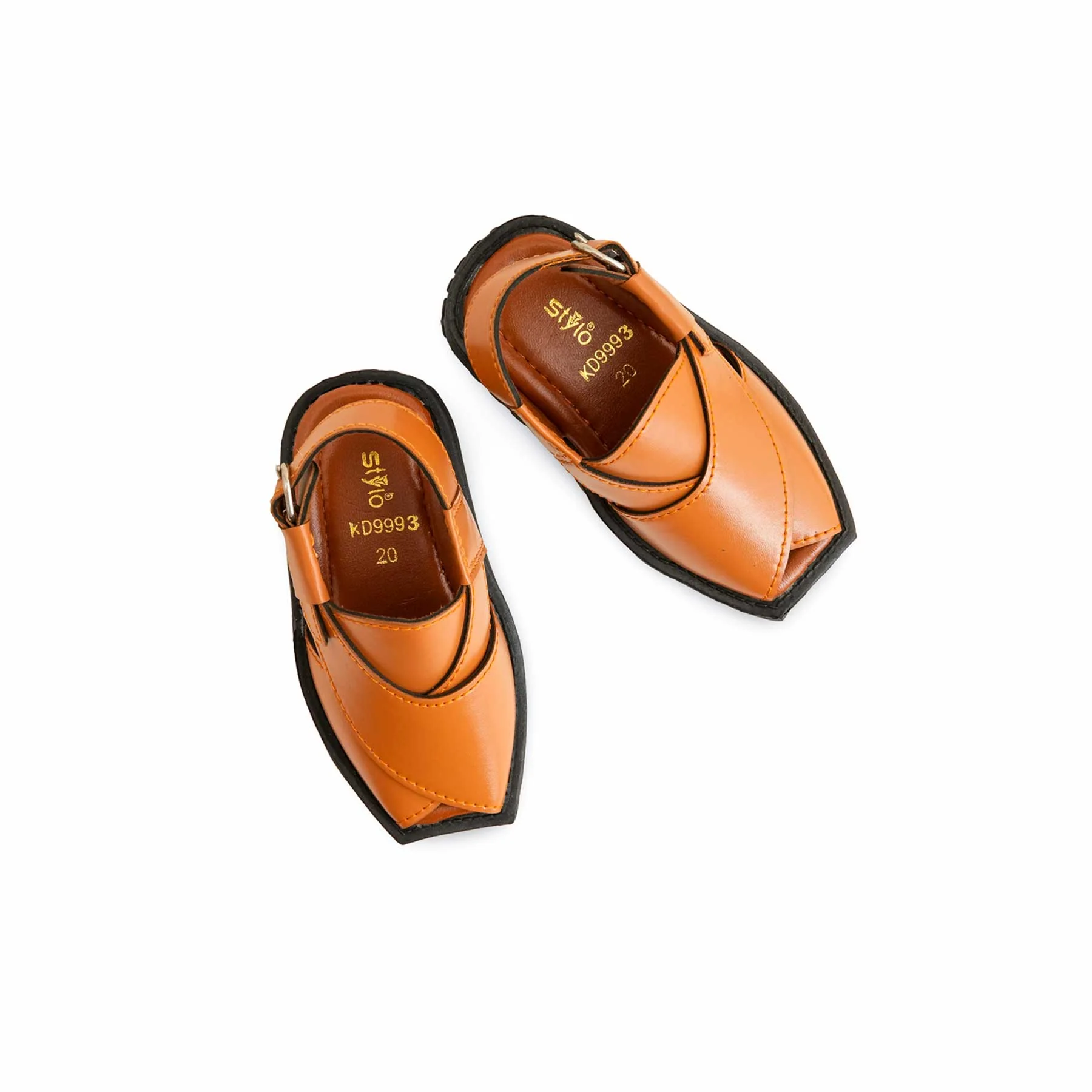 Boys Mustard Peshawari Chappal KD9993 - Image 5