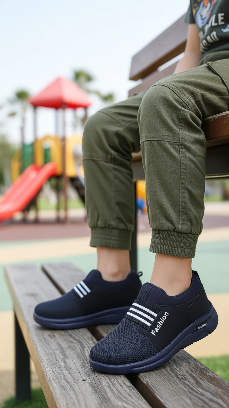 Boys Navy Casual Canvas KD2325