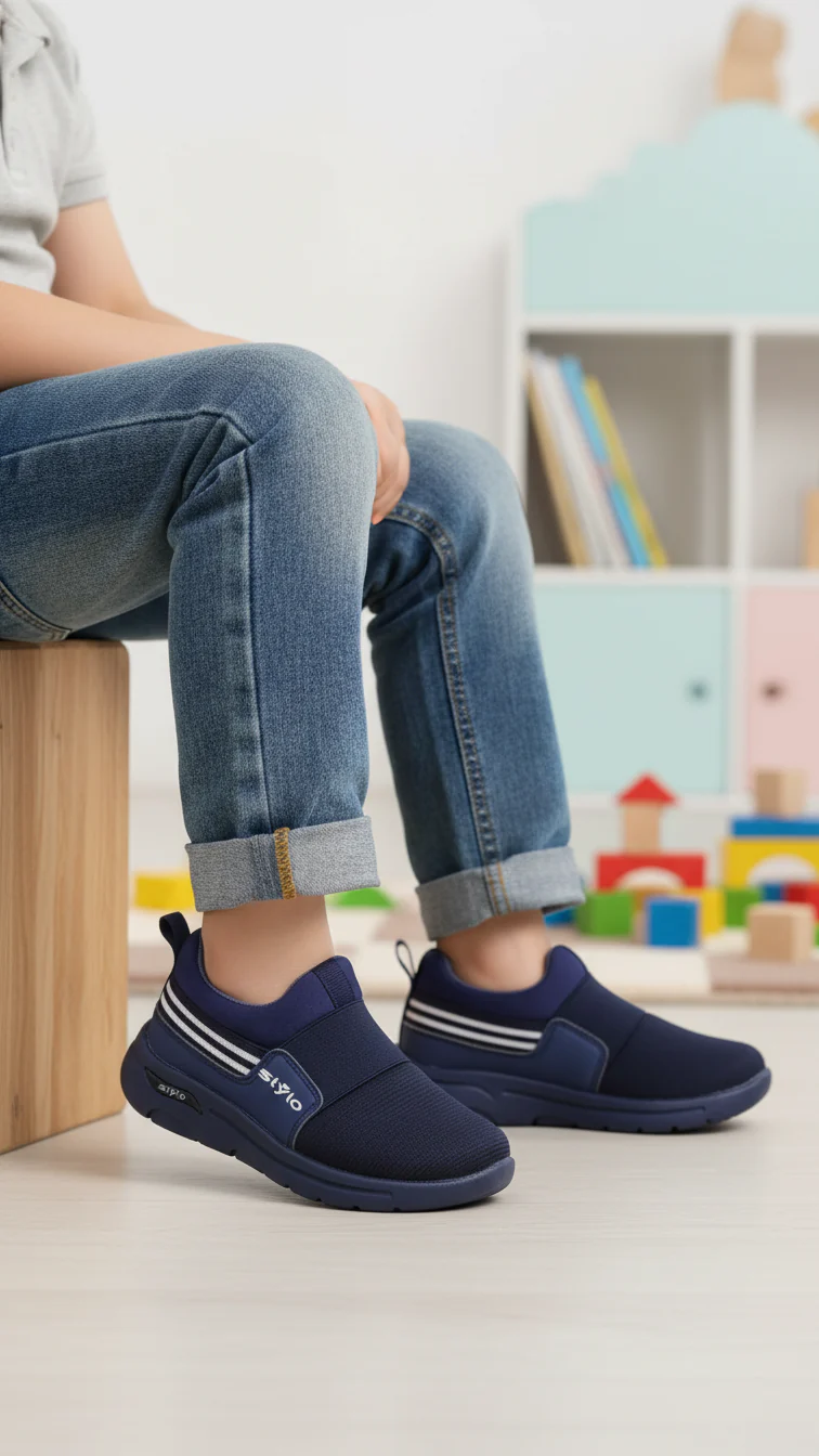Boys Navy Casual Canvas KD2326