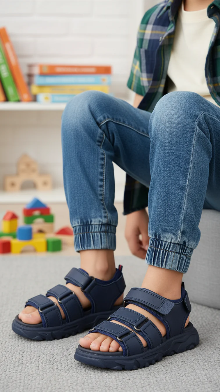 Boys Navy Casual Sandal KD4894
