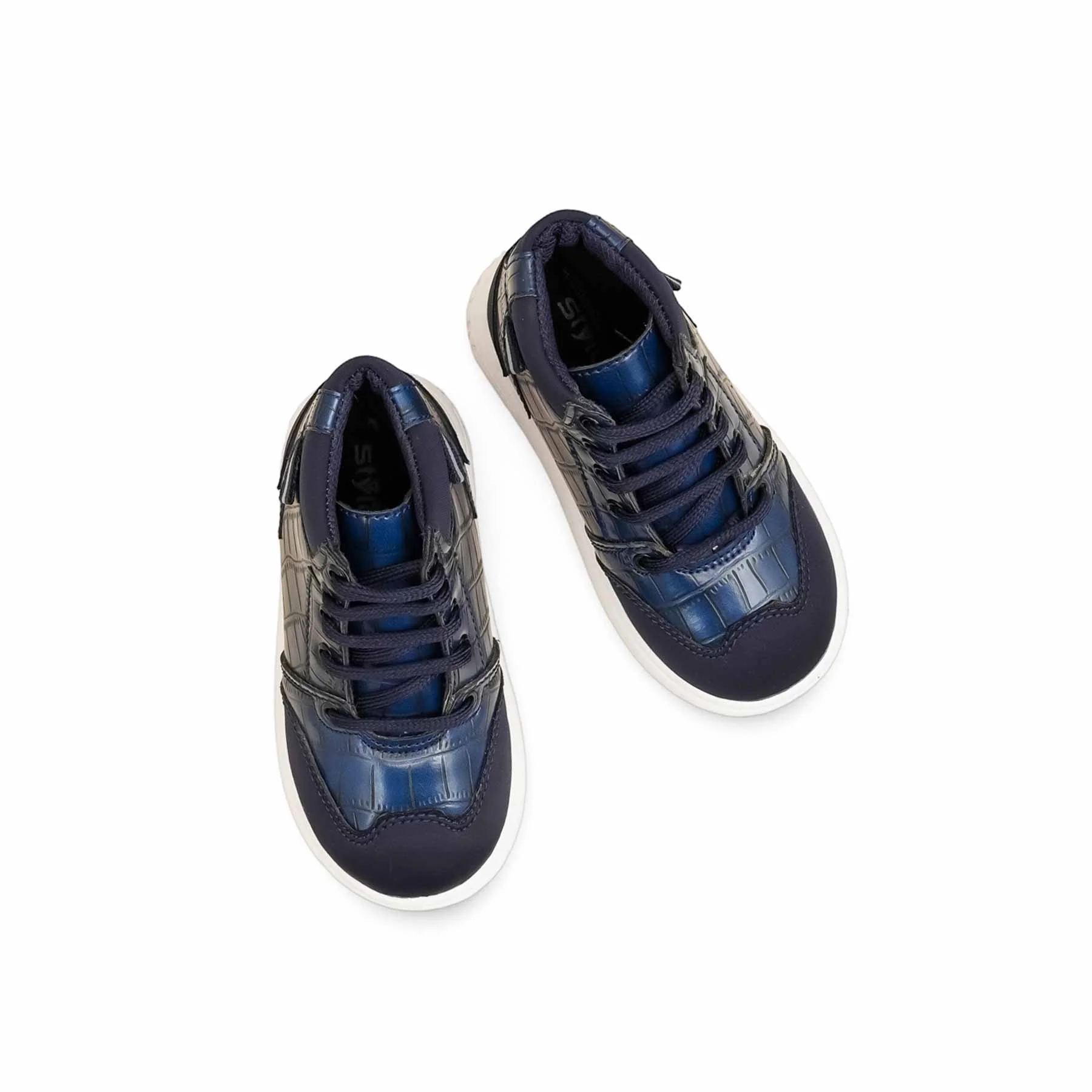 Boys Navy Formal Long Shoes KD8081 - Image 5