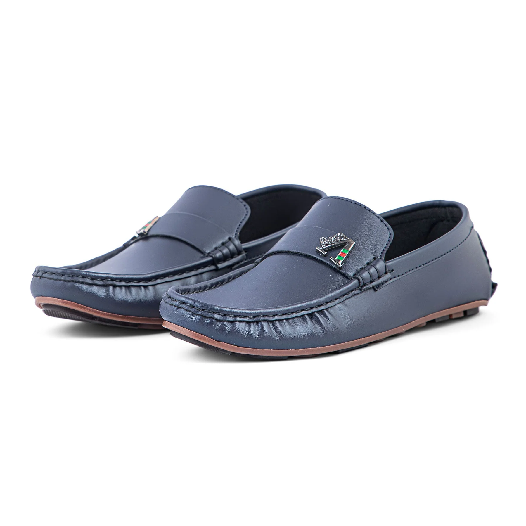Boys Navy Formal Moccasin KD0833 - Image 2