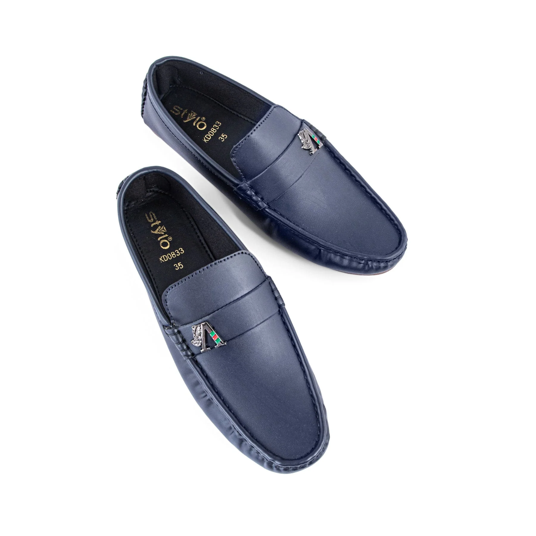 Boys Navy Formal Moccasin KD0833 - Image 4