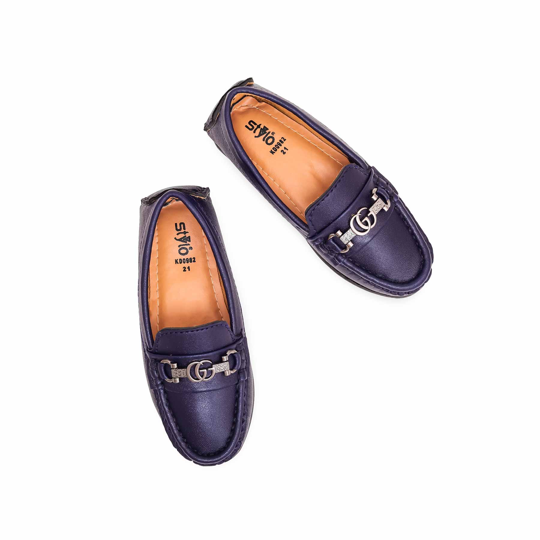 Boys Navy Formal Moccasin KD0982 - Image 4
