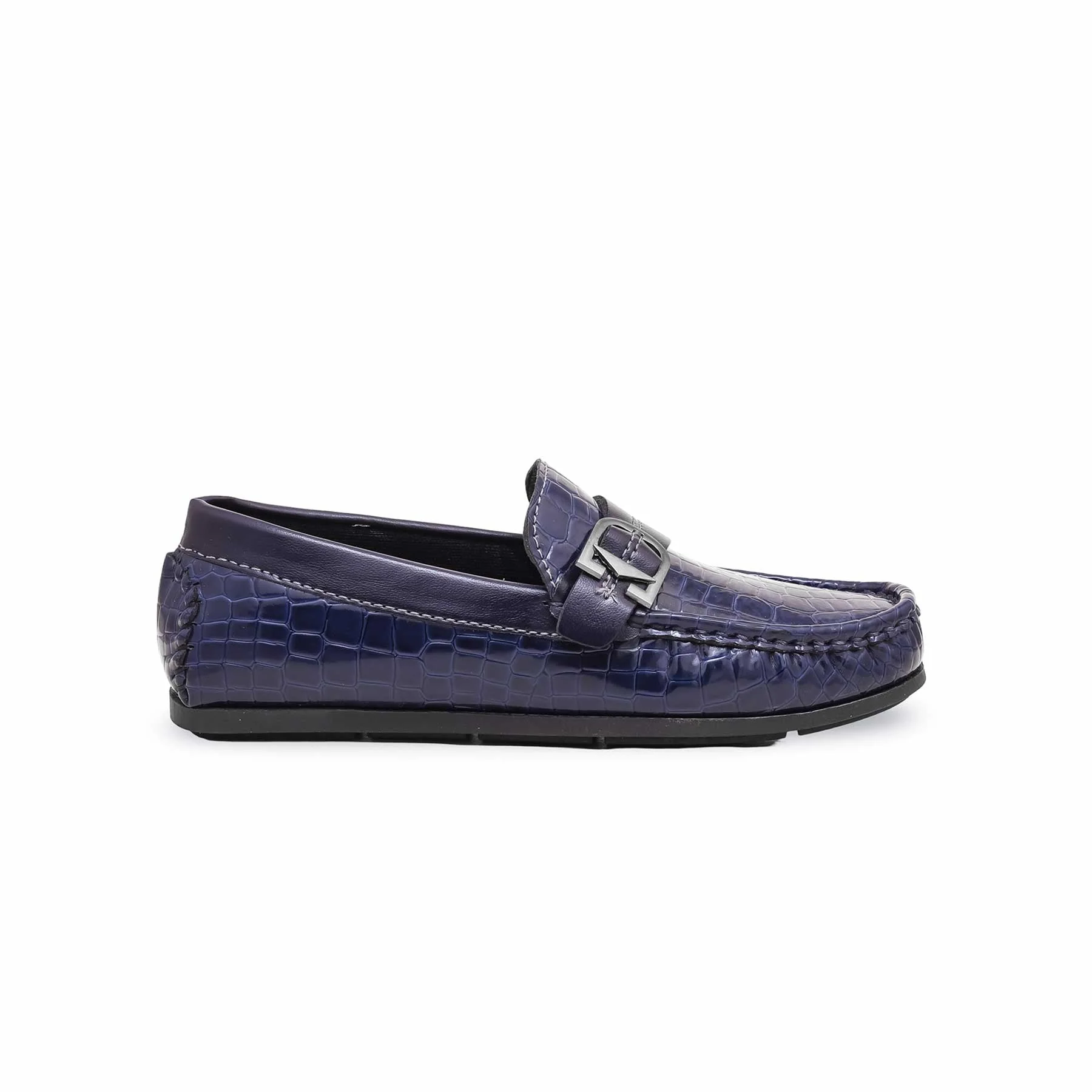 Boys Navy Formal Moccasin KD2195 - Image 2