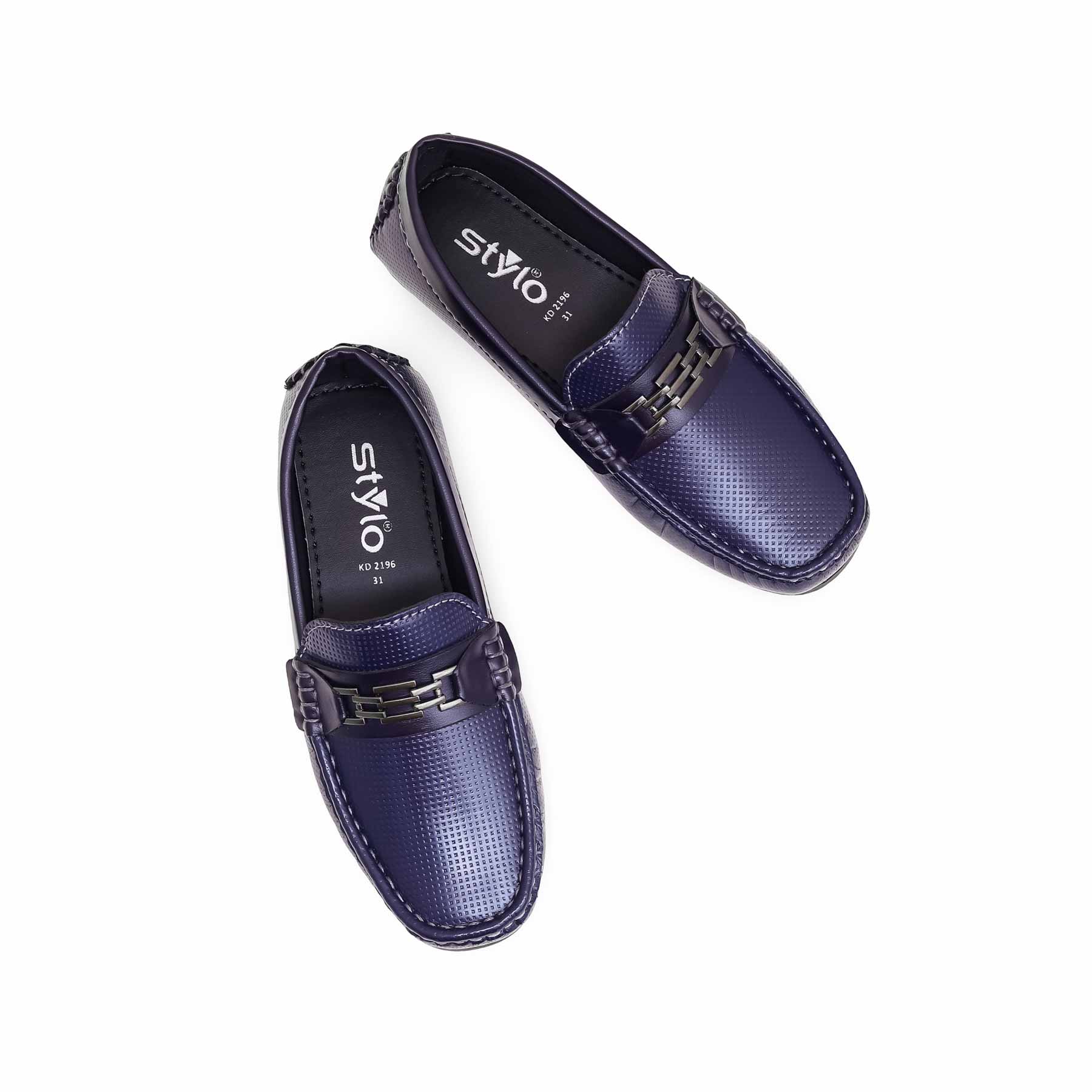 Boys Navy Formal Moccasin KD2196 - Image 4