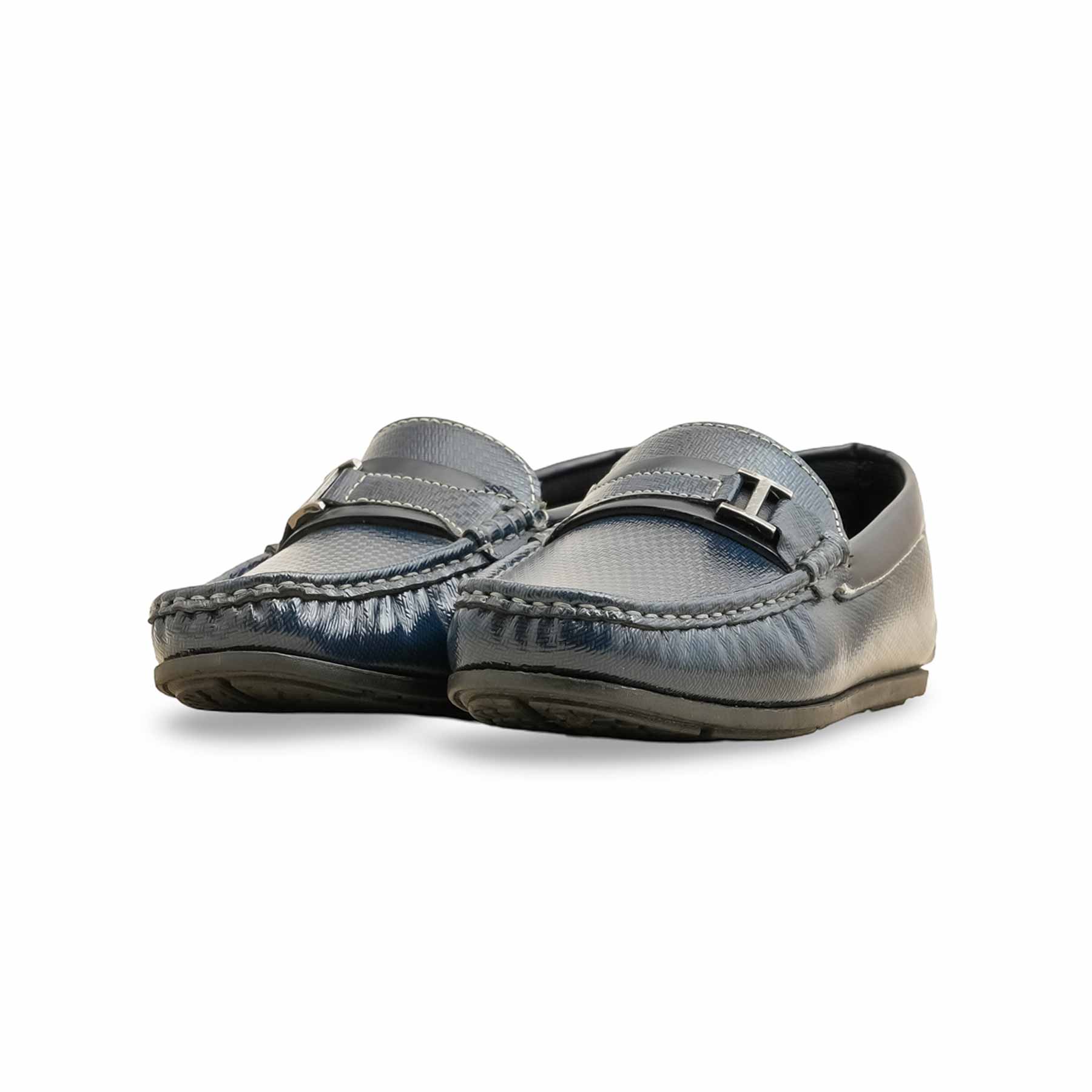 Boys Navy Formal Moccsin KD0999 - Image 3