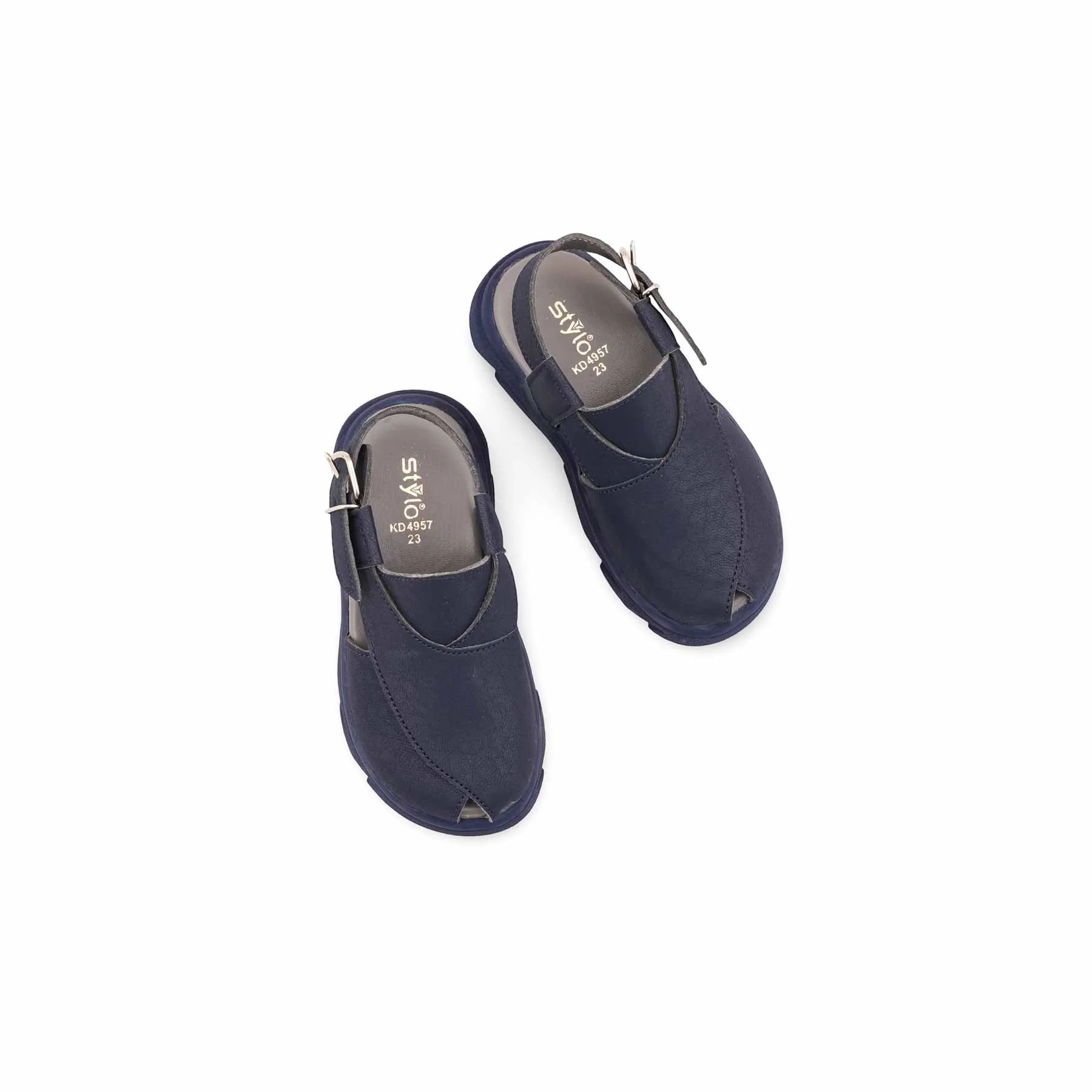 Boys Navy Peshawari Chappal KD4957 - Image 5