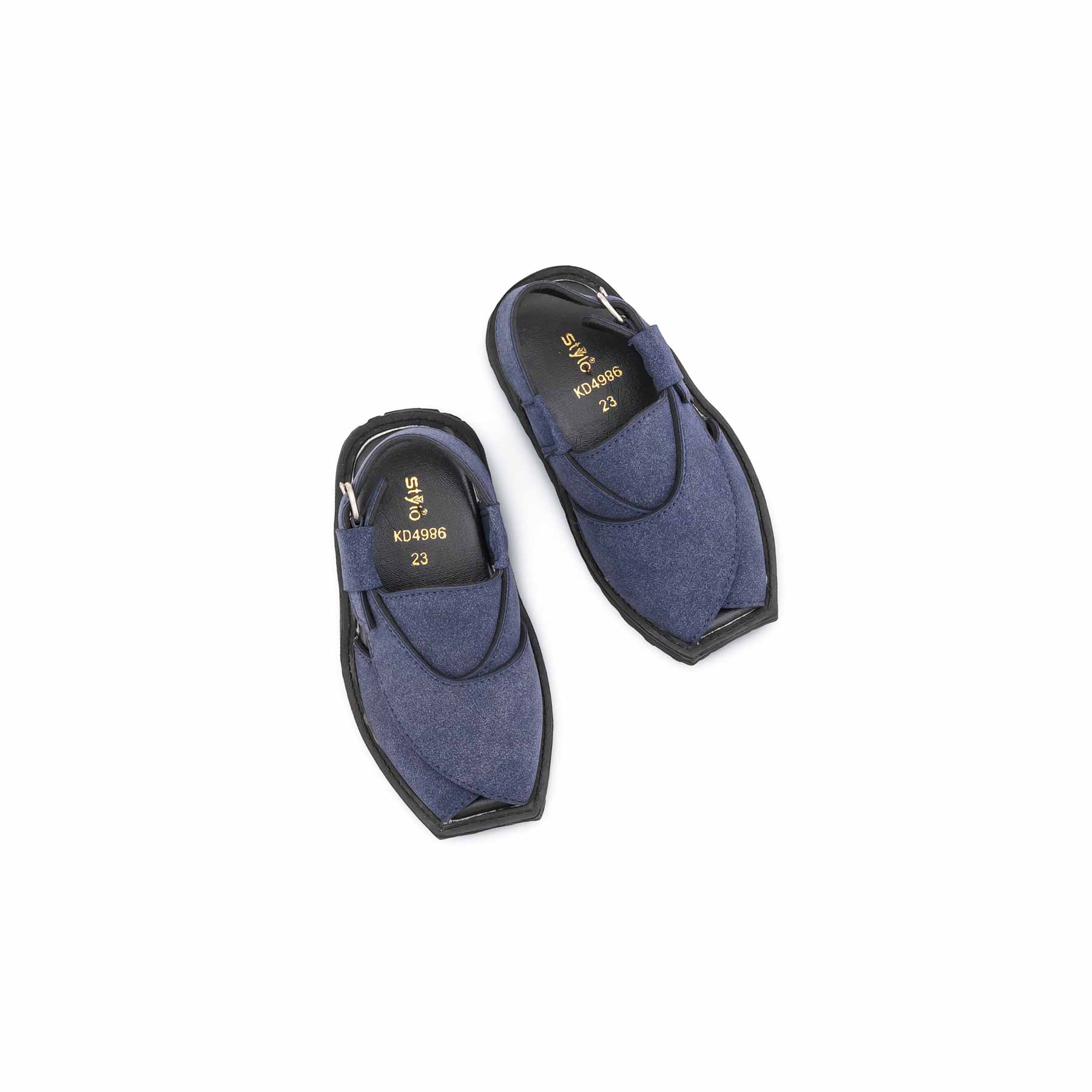 Boys Navy Peshawari Chappal KD4986 - Image 5