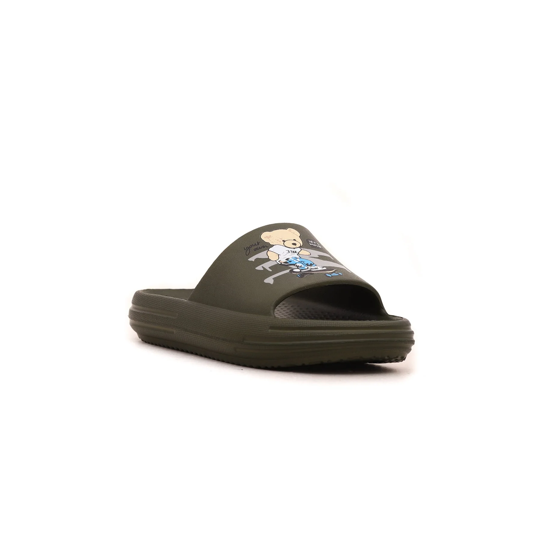 Boys Olive Casual Flip Flop KD5382 - Image 2