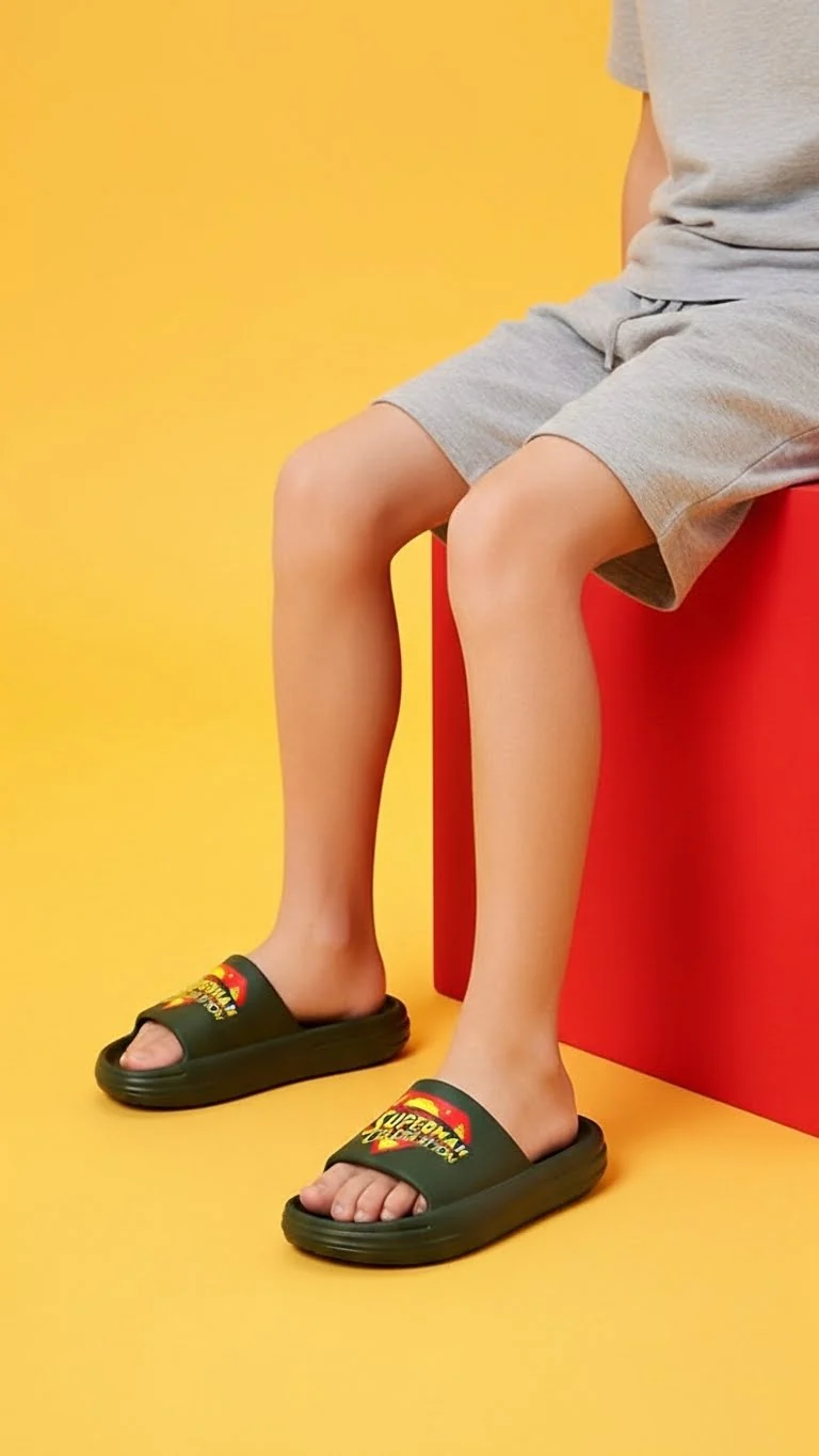 Boys Olive Casual Flip Flop KD9548