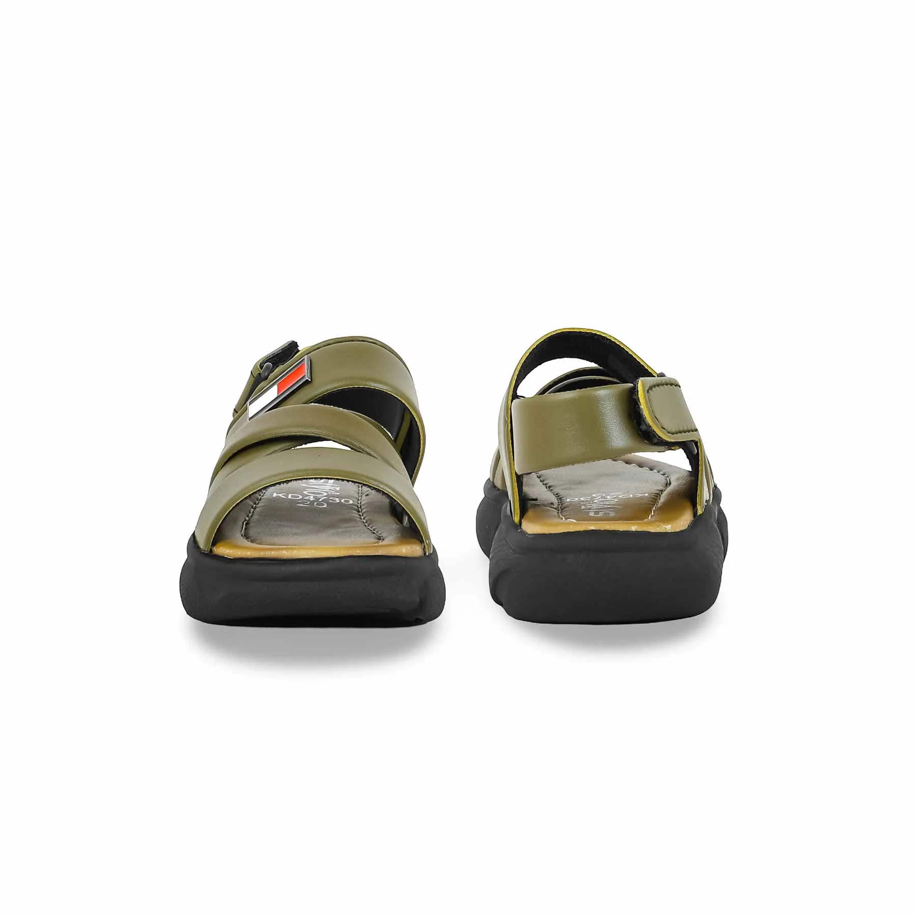 Boys Olive Formal Sandal KD4730 - Image 4