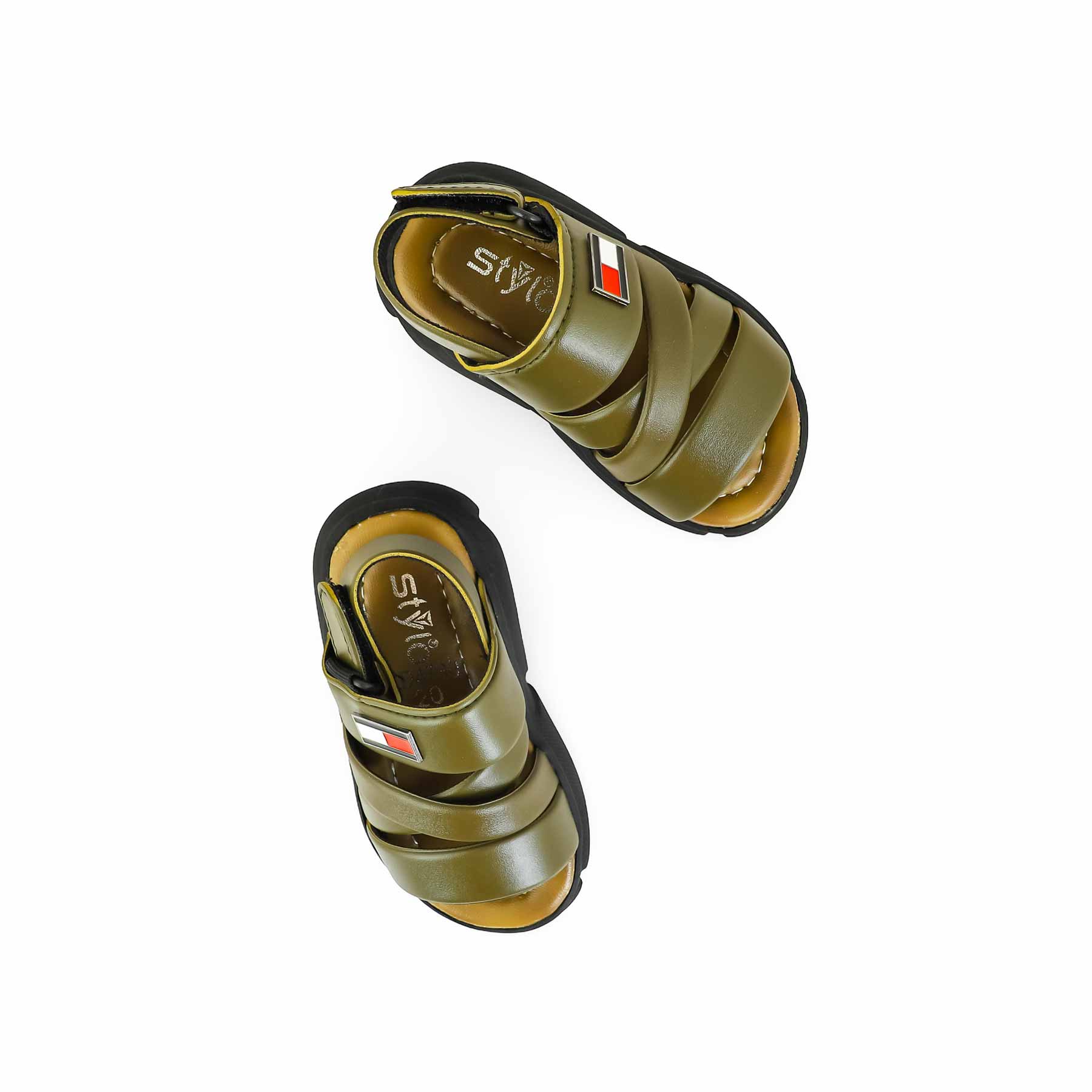 Boys Olive Formal Sandal KD4730 - Image 5
