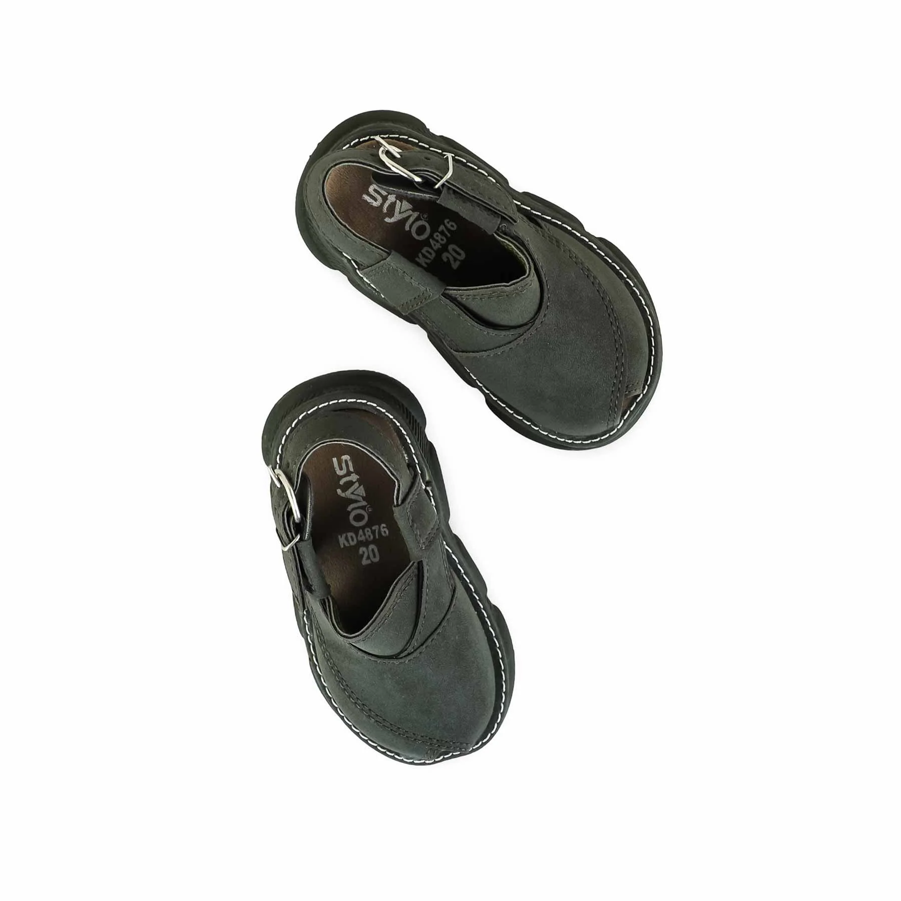 Boys Olive Peshawari Chappal KD4876 - Image 5