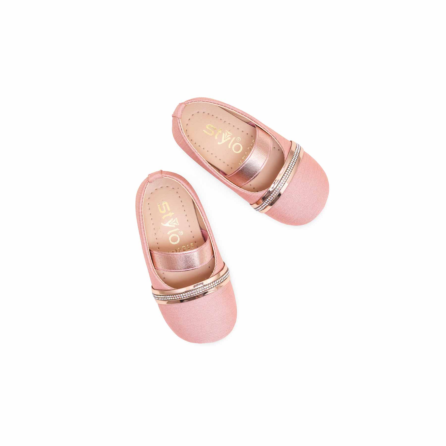 Girls Peach Casual Pumps KD2265 - Image 5