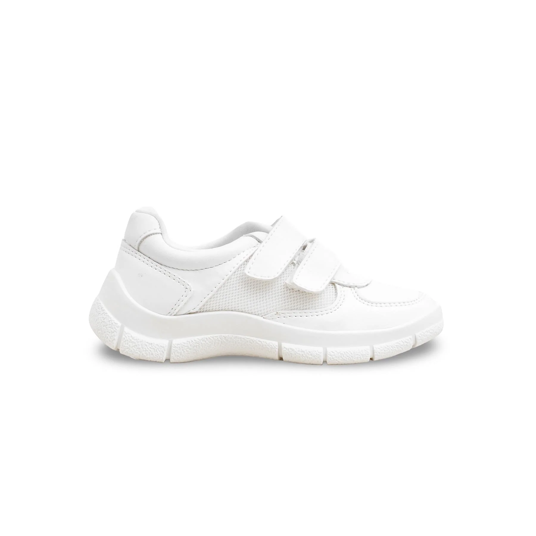 Boys White Dual Strap Schools Shoes SK1107 - Image 2